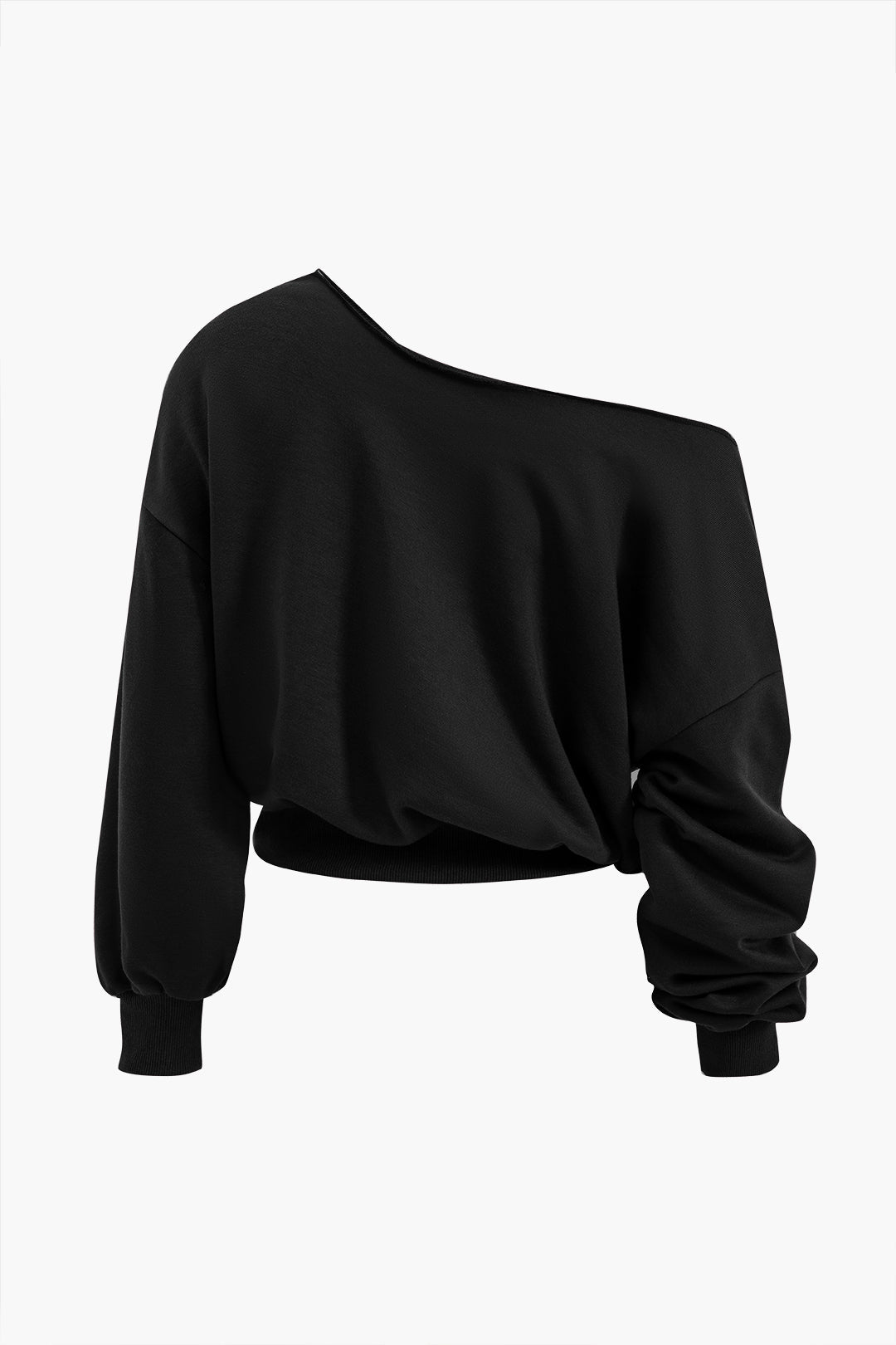 Asymmetric top and pants set