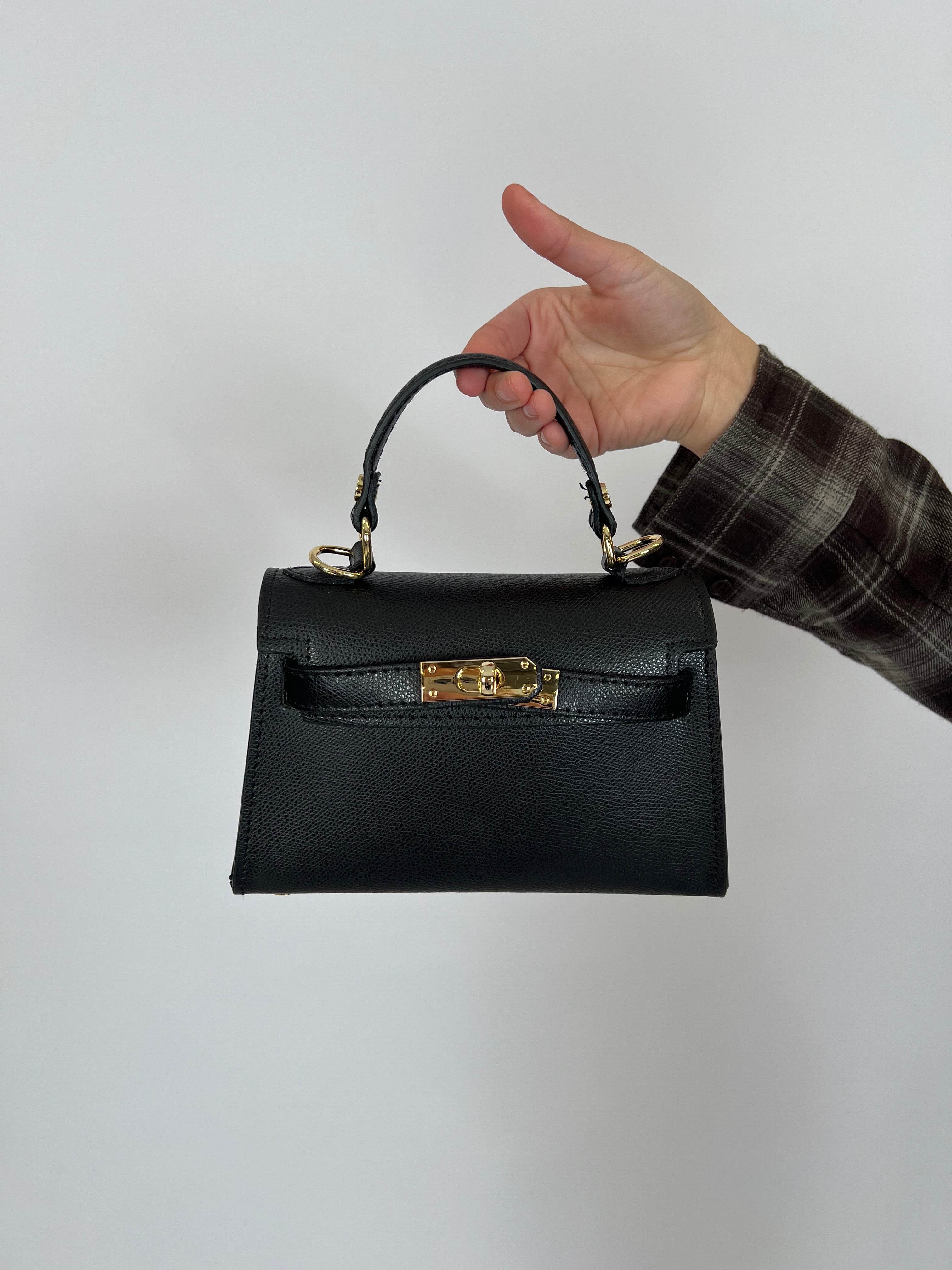 Hermy Bag Leather Black