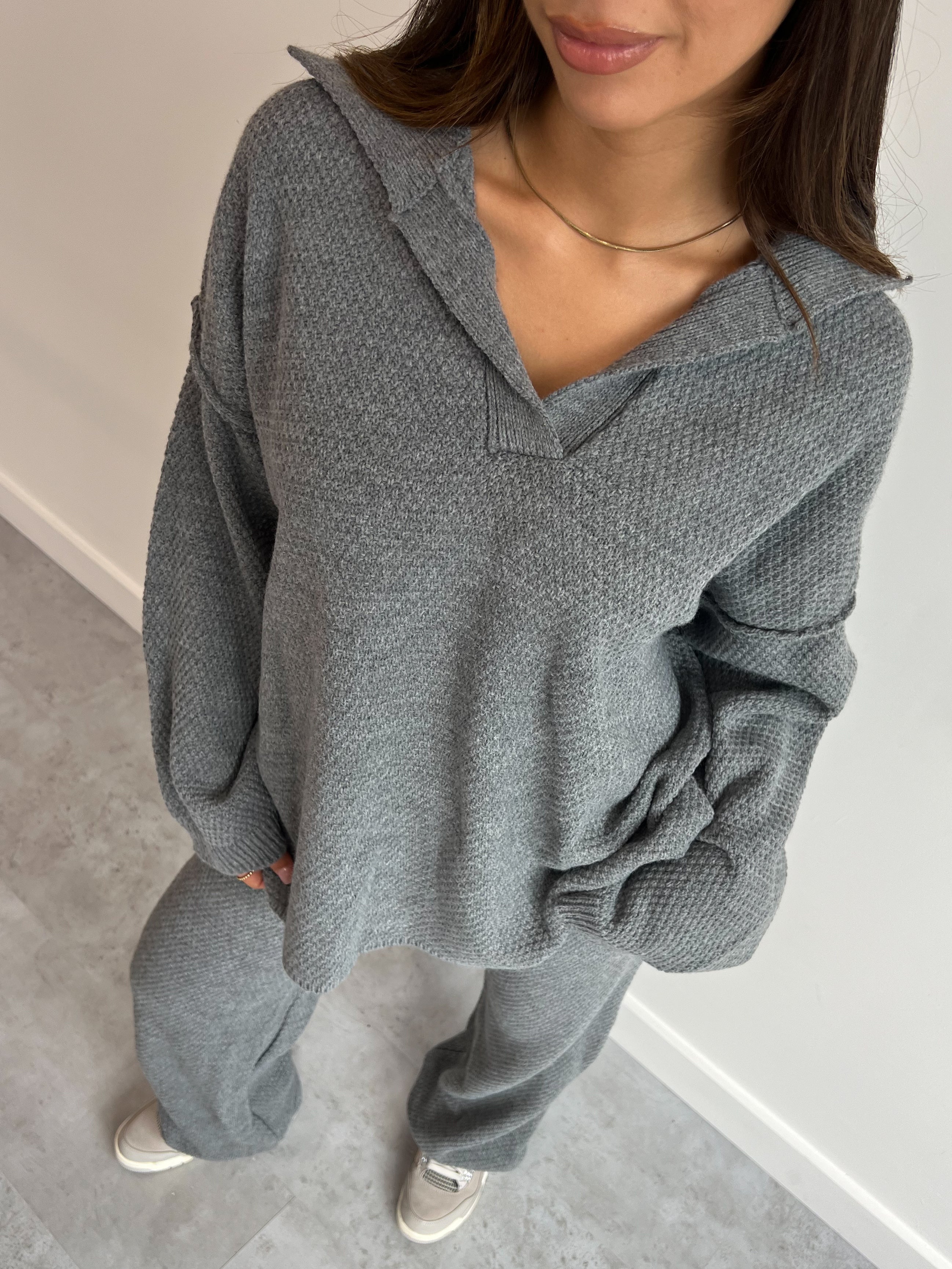 POLO WAFFLE SET GREY