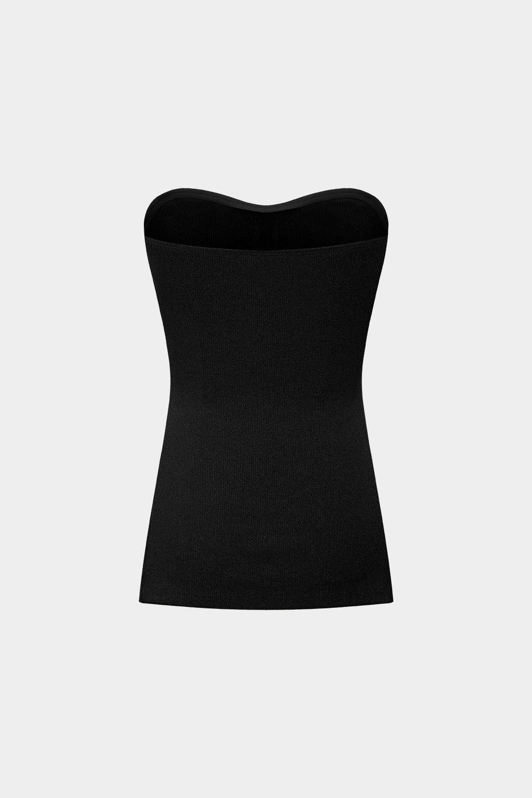 Basic Solid Breath Split Strapless Top and Shorts Set