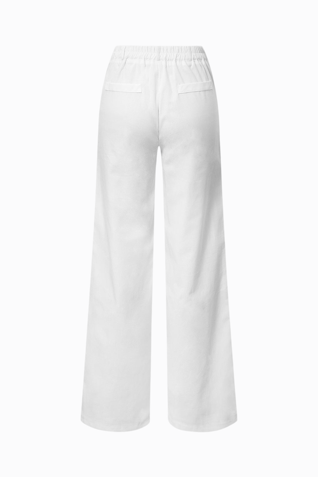 Basic linen mix trousers with straight legs