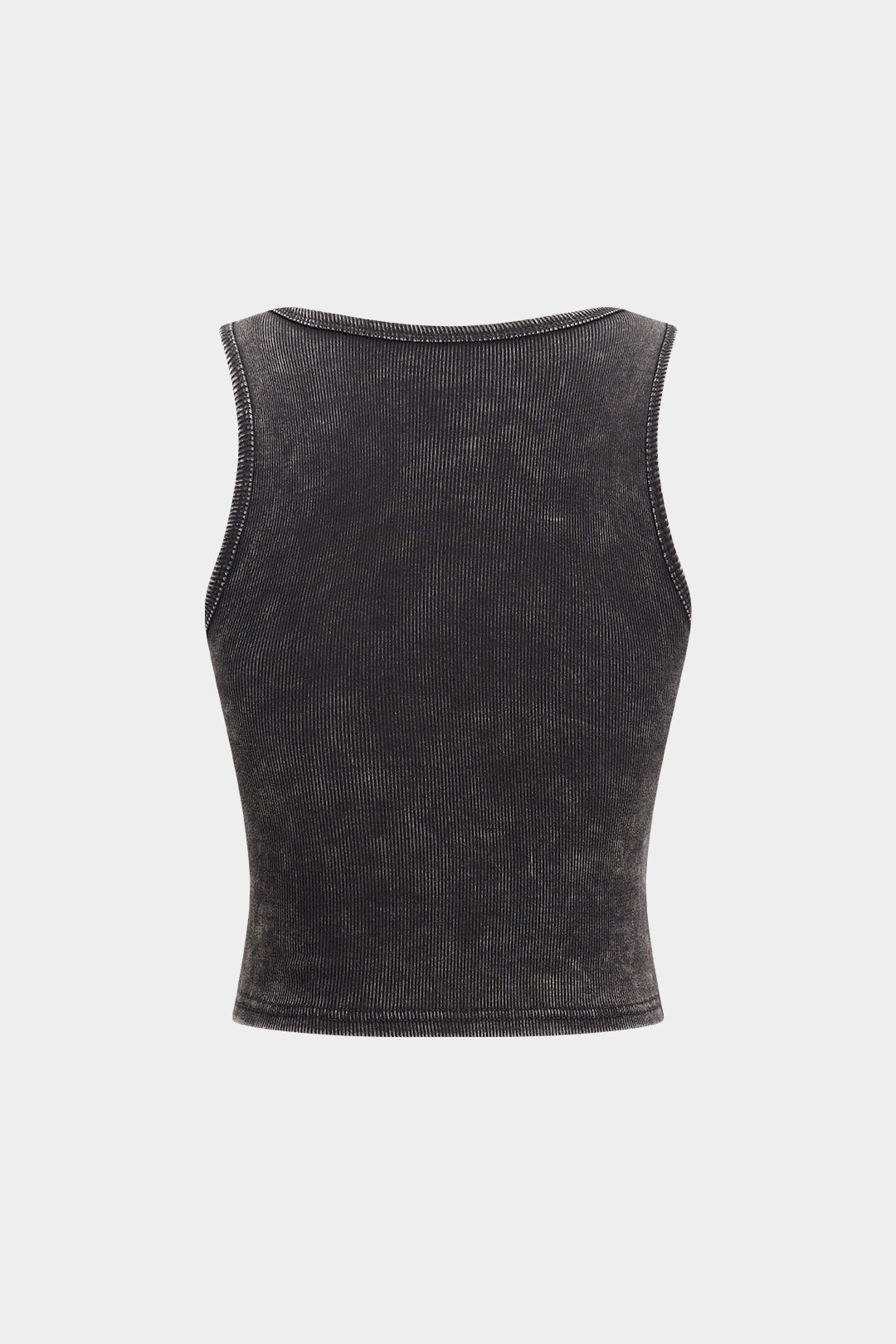 Binding Seam Detail Round Neck Tank Top