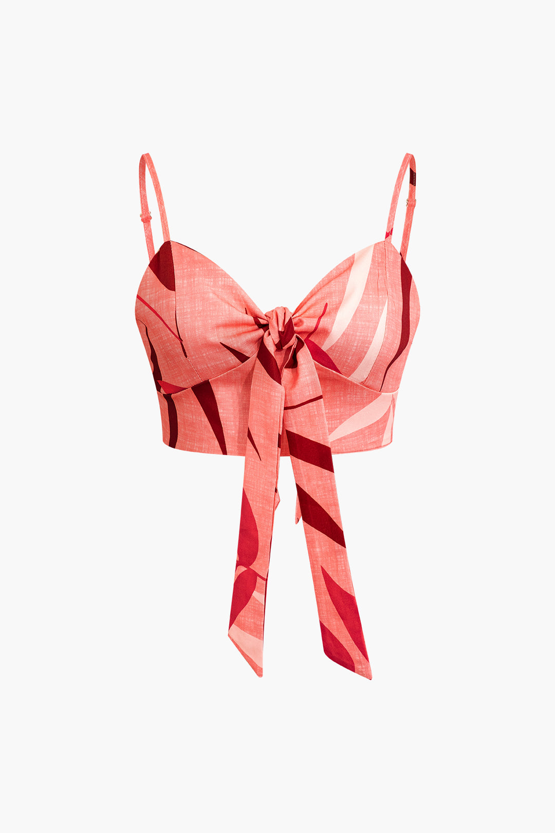 Bamboo leaf print cami top and pants set