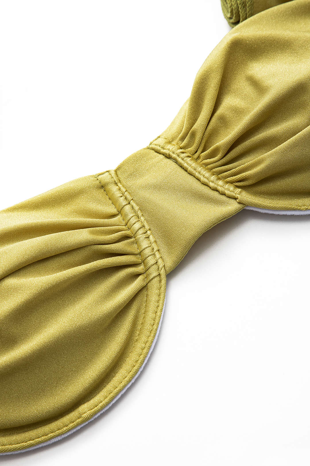 3D Flower Ruched Slip Bikini and Fringe Drawstrings Cover Up Three-Piece Set