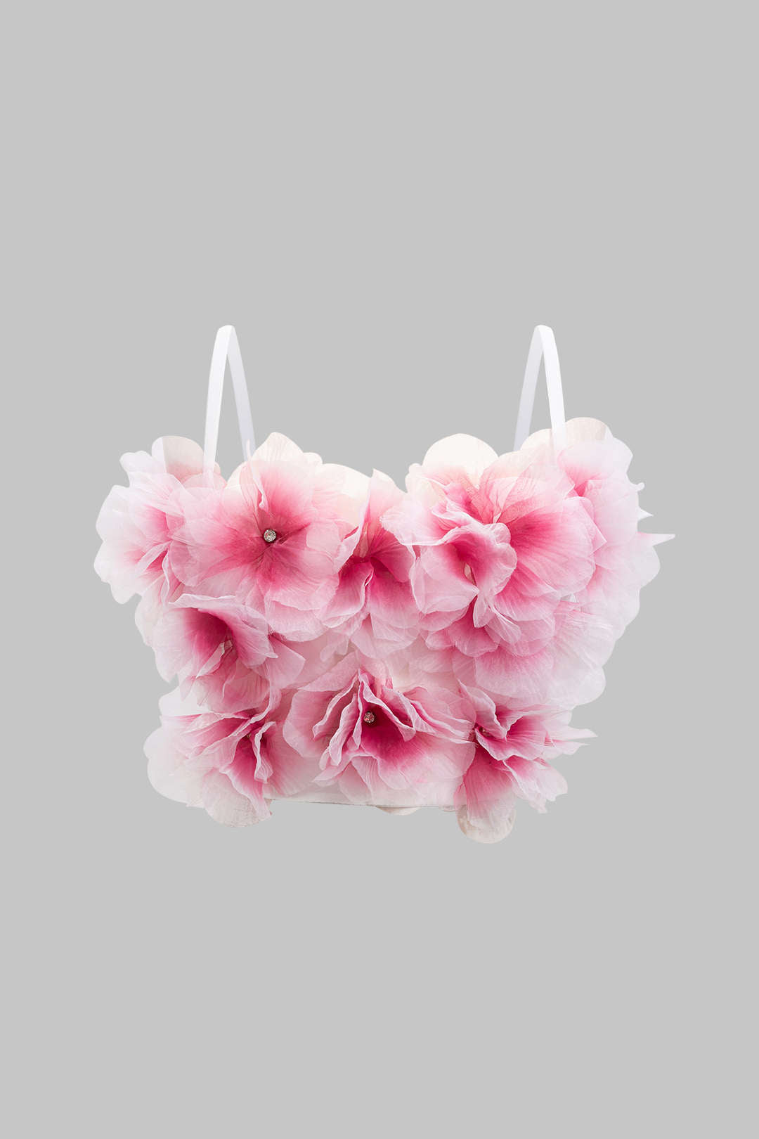 3D floral bustier slip cami top