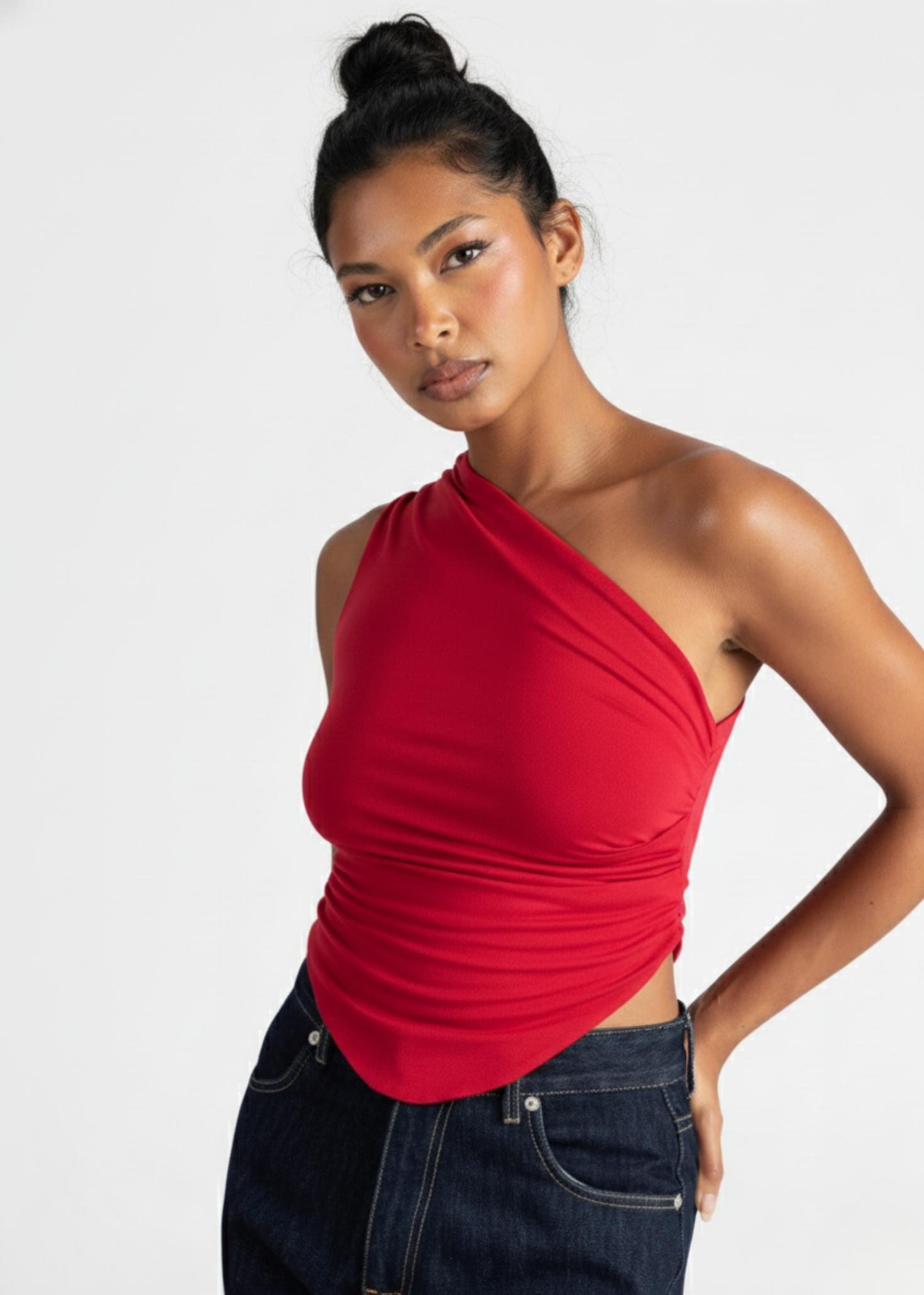 Anita One Shoulder Top - Off-White