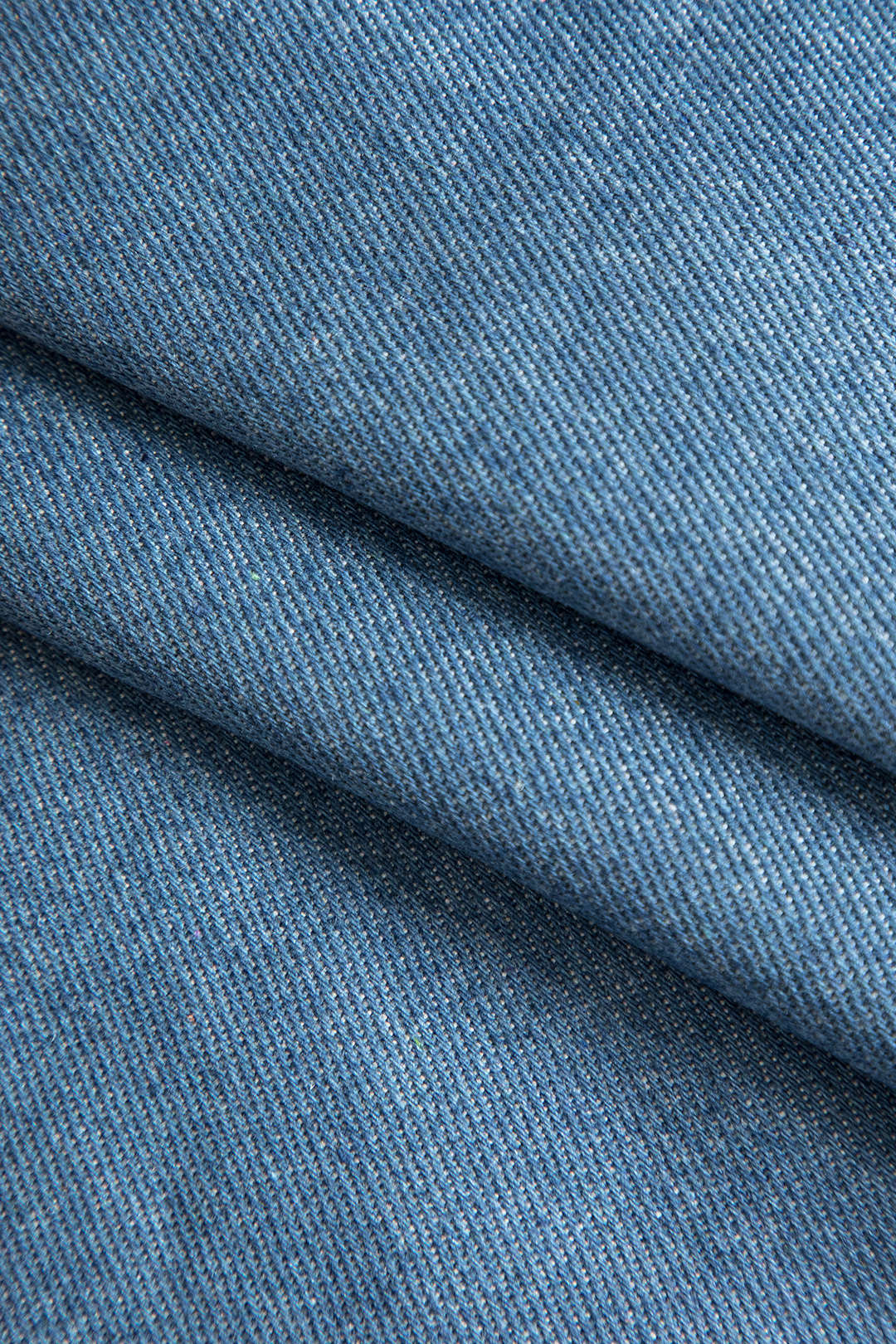 Asymmetrical denim skirt with zipper