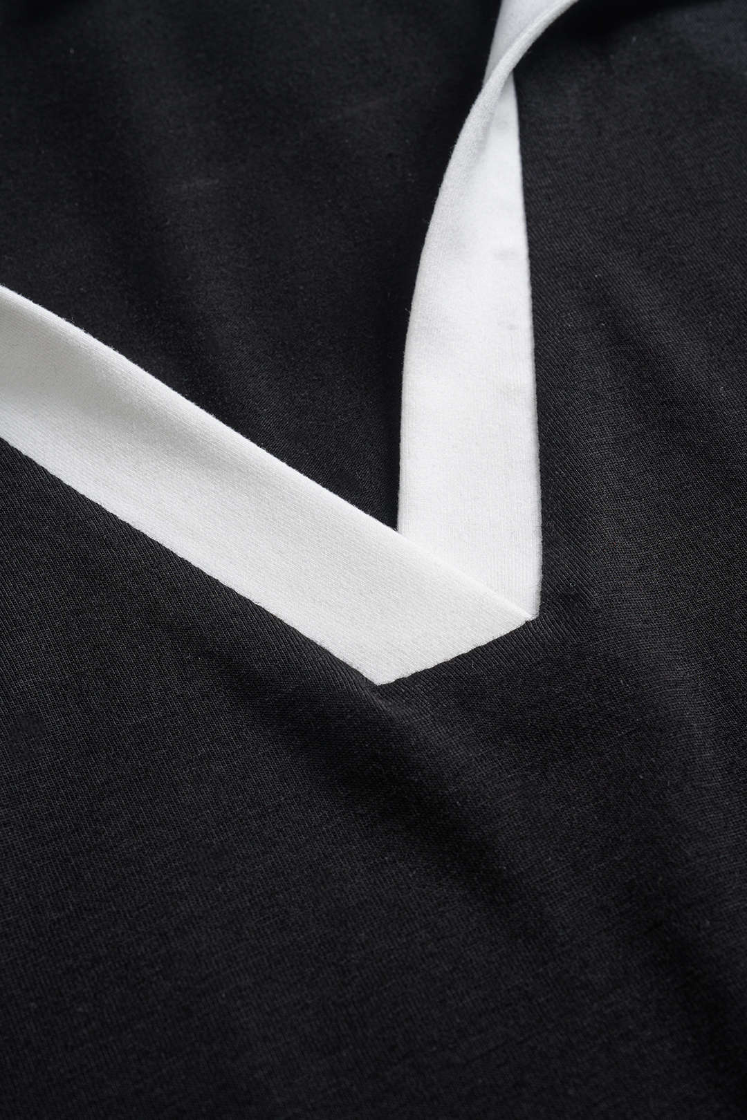 Basic Contrast Collar Short Sleeve T-Shirt