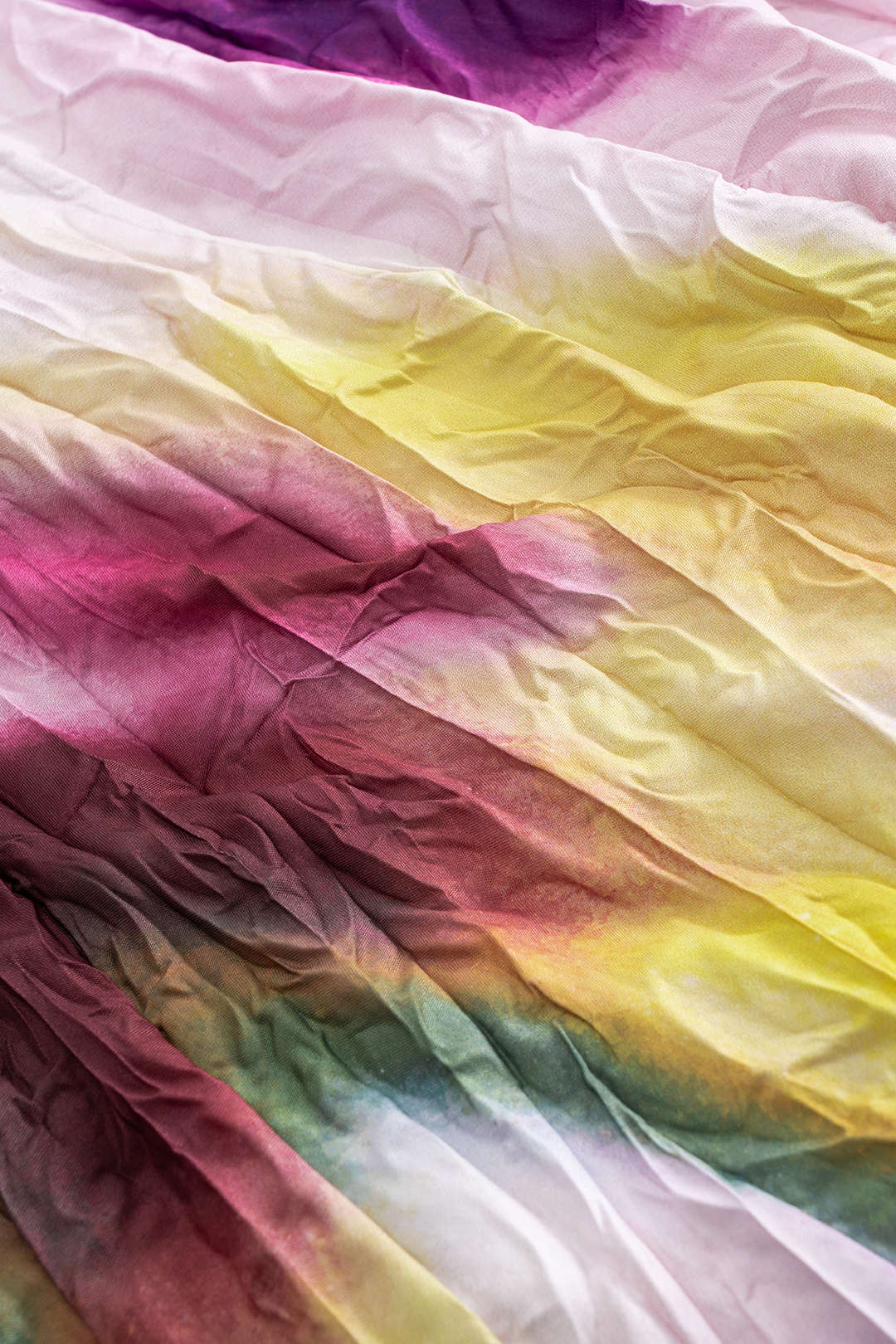 Summary Dye Dye High Waist Ruffle Skirt