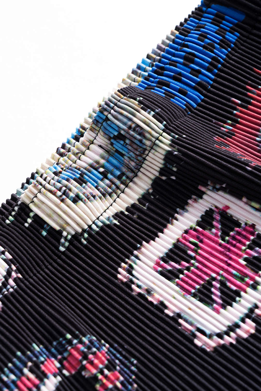 Abstract Print Ribbed Skirt