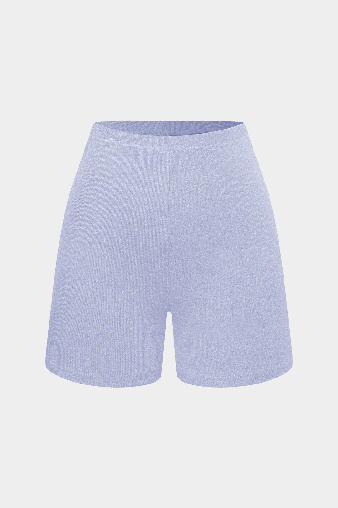 Basic Solid Breath Split Strapless Top and Shorts Set