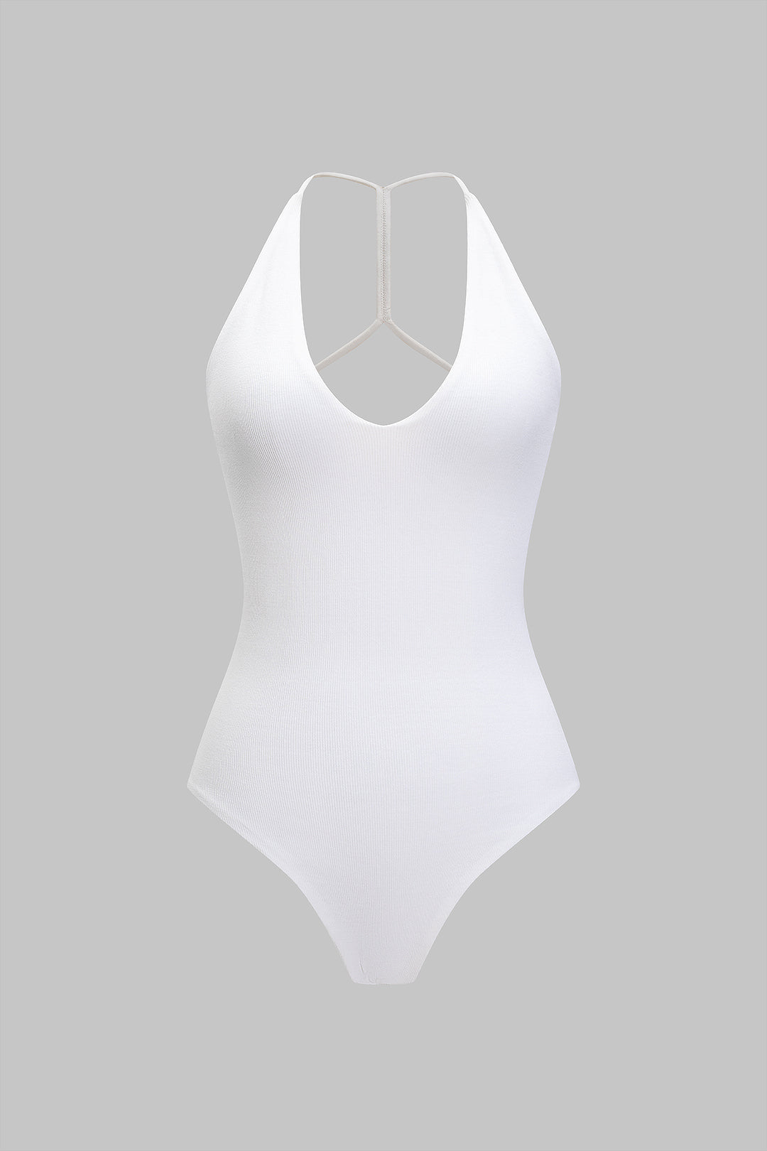 Basic Ribbed V-Neck Sleeveless Bodysuit