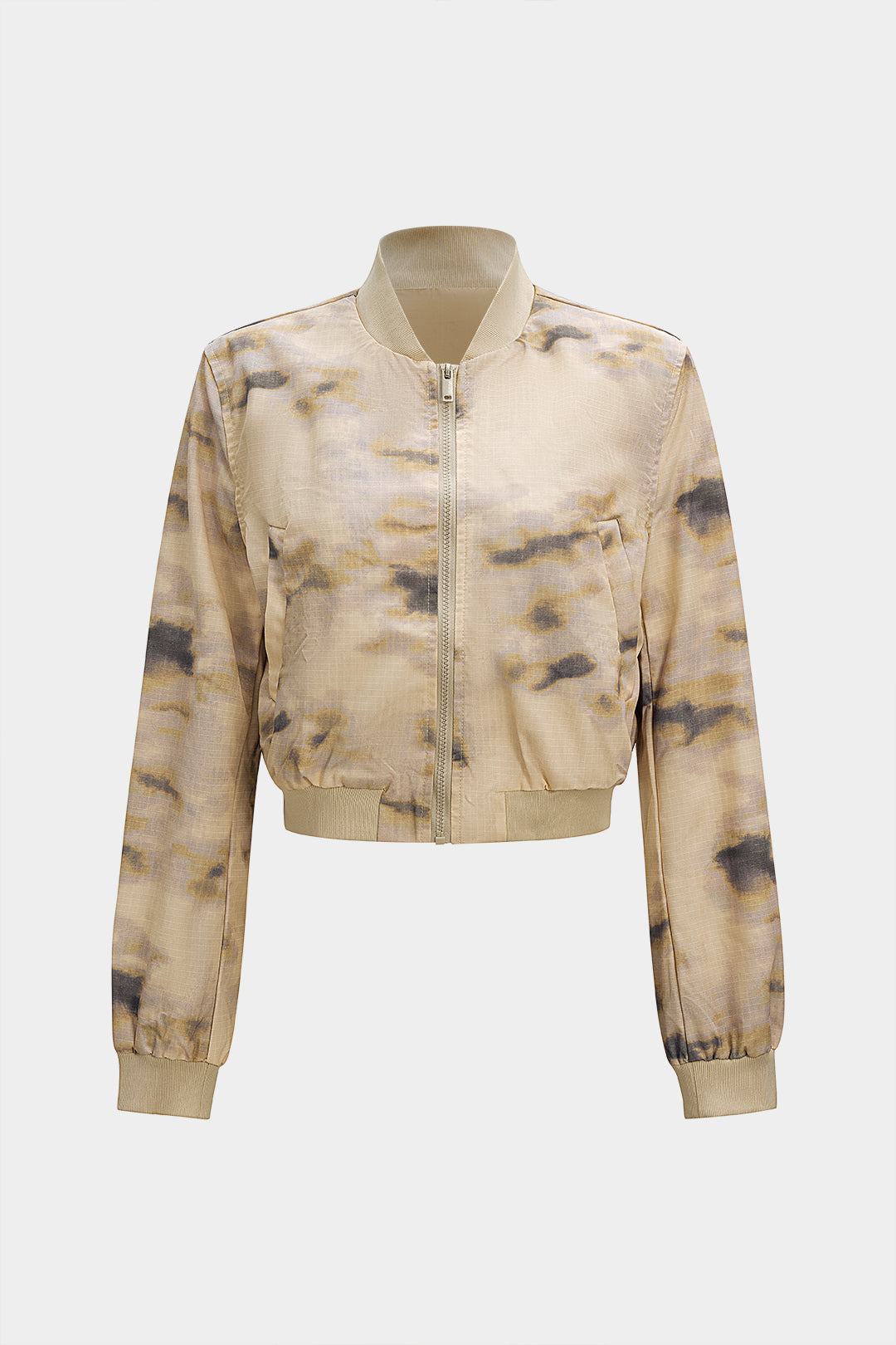 Batik Print Zipper Jacket