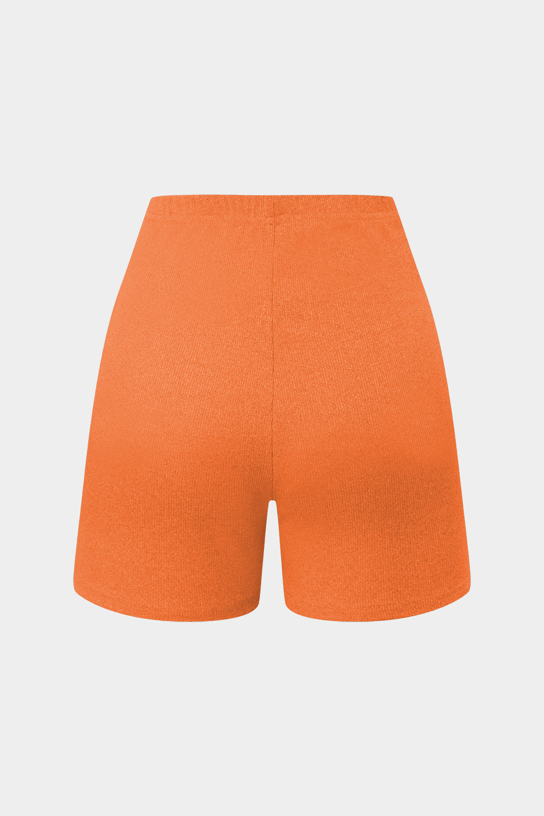 Basic Solid Breath Split Strapless Top and Shorts Set