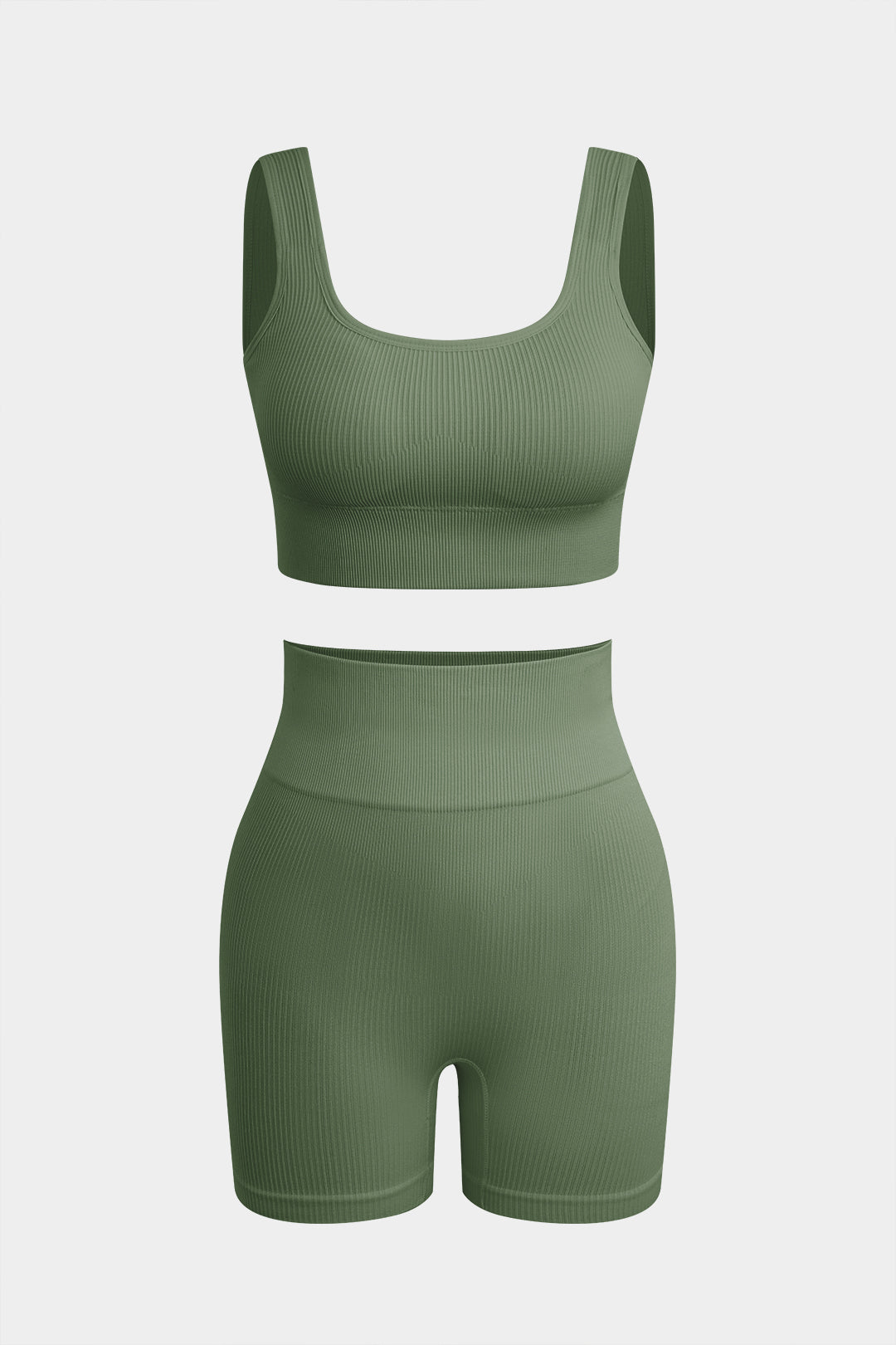 Basic yoga tank top and shorts set