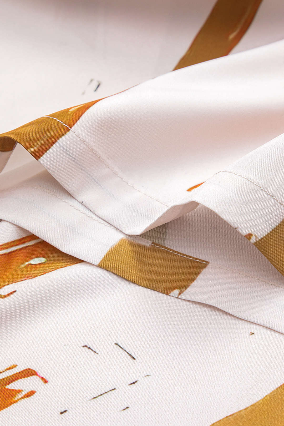 Abstract print high-waisted pants