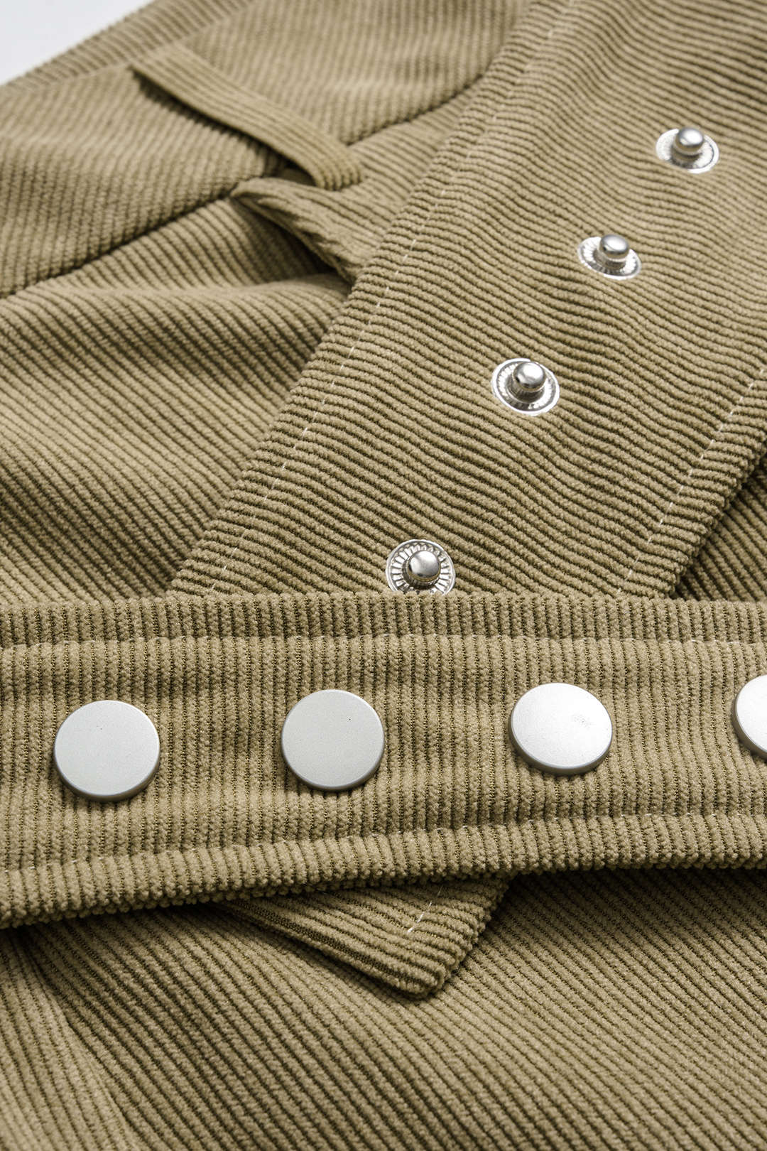 Asymmetrical Button Belted Pants