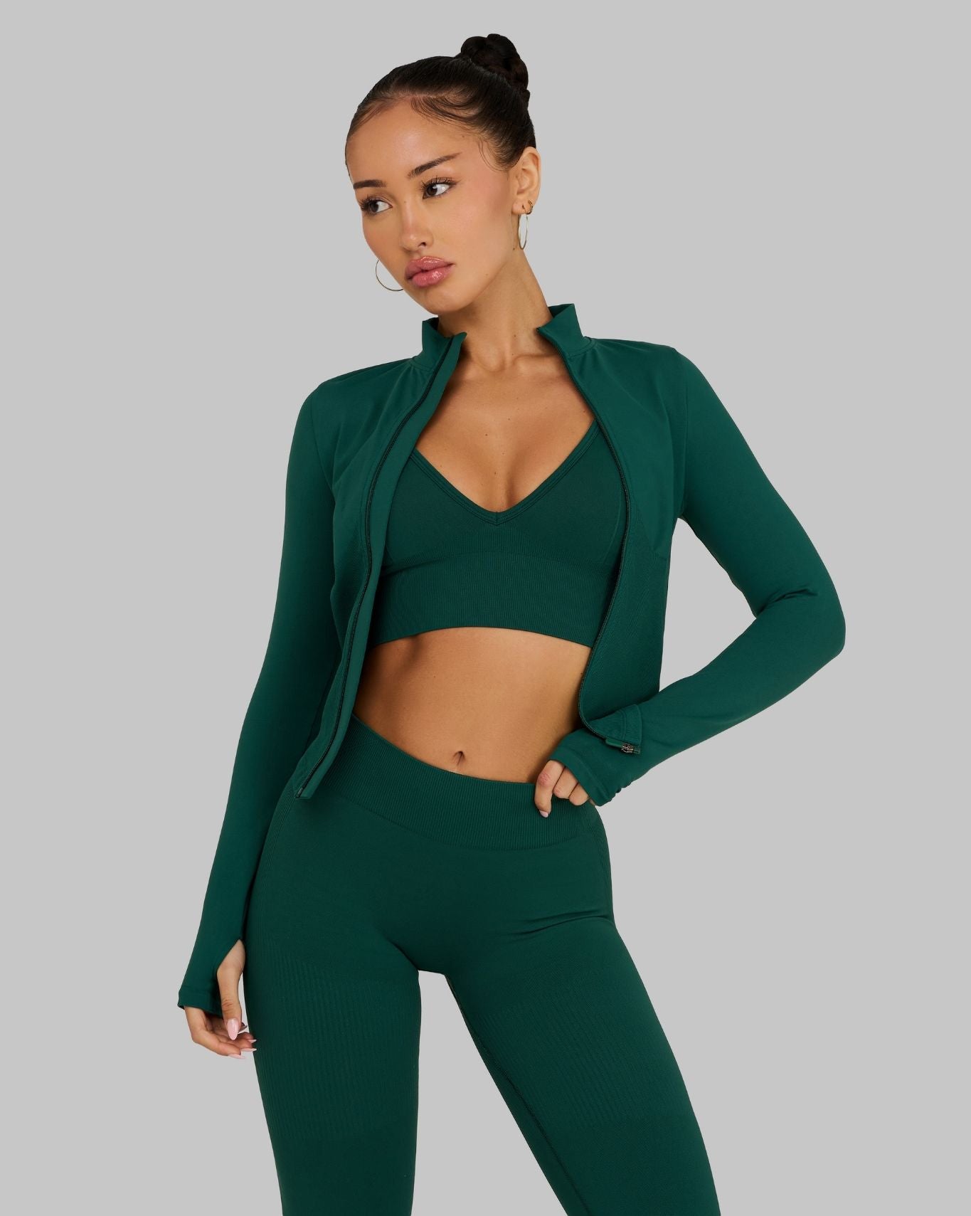 Elevate Sculpt Shapewear Jacket | Pine Green