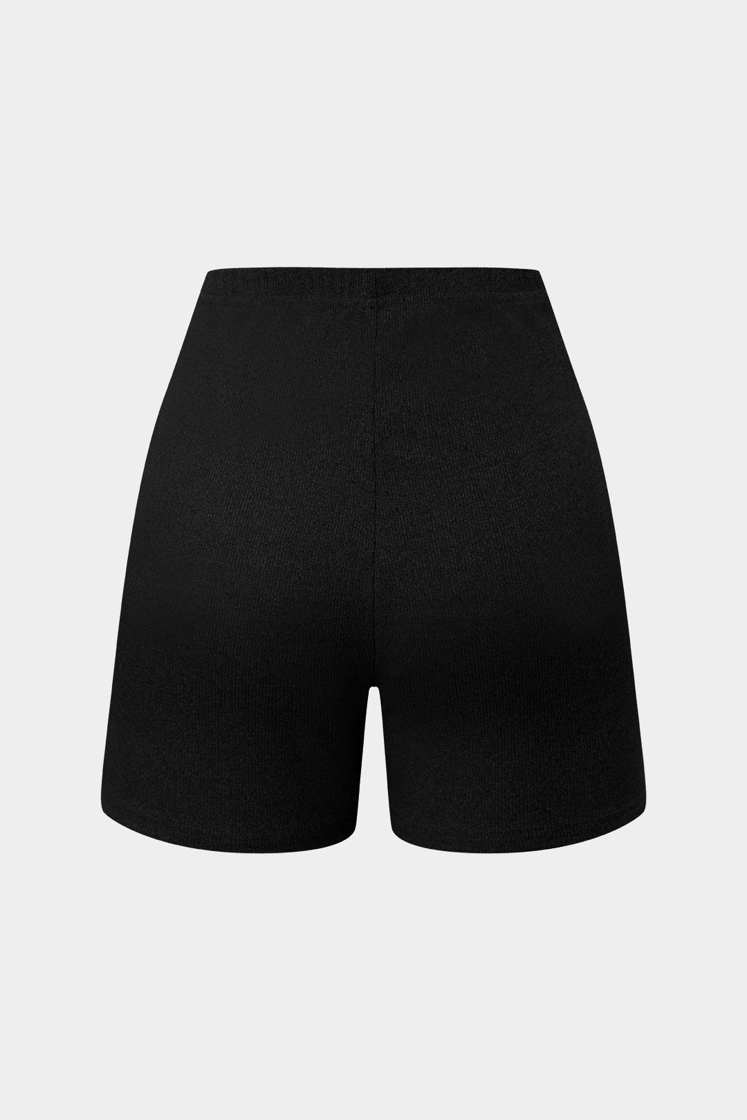 Basic Solid Breath Split Strapless Top and Shorts Set