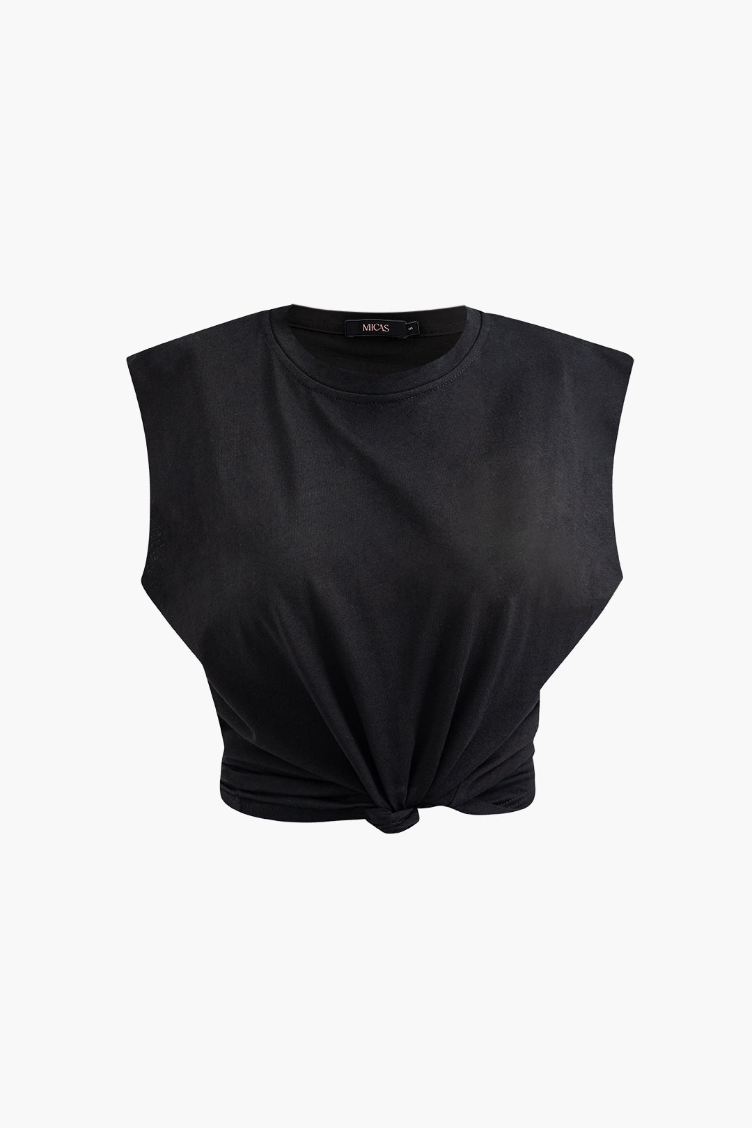 Basic solid sleeveless T-shirt