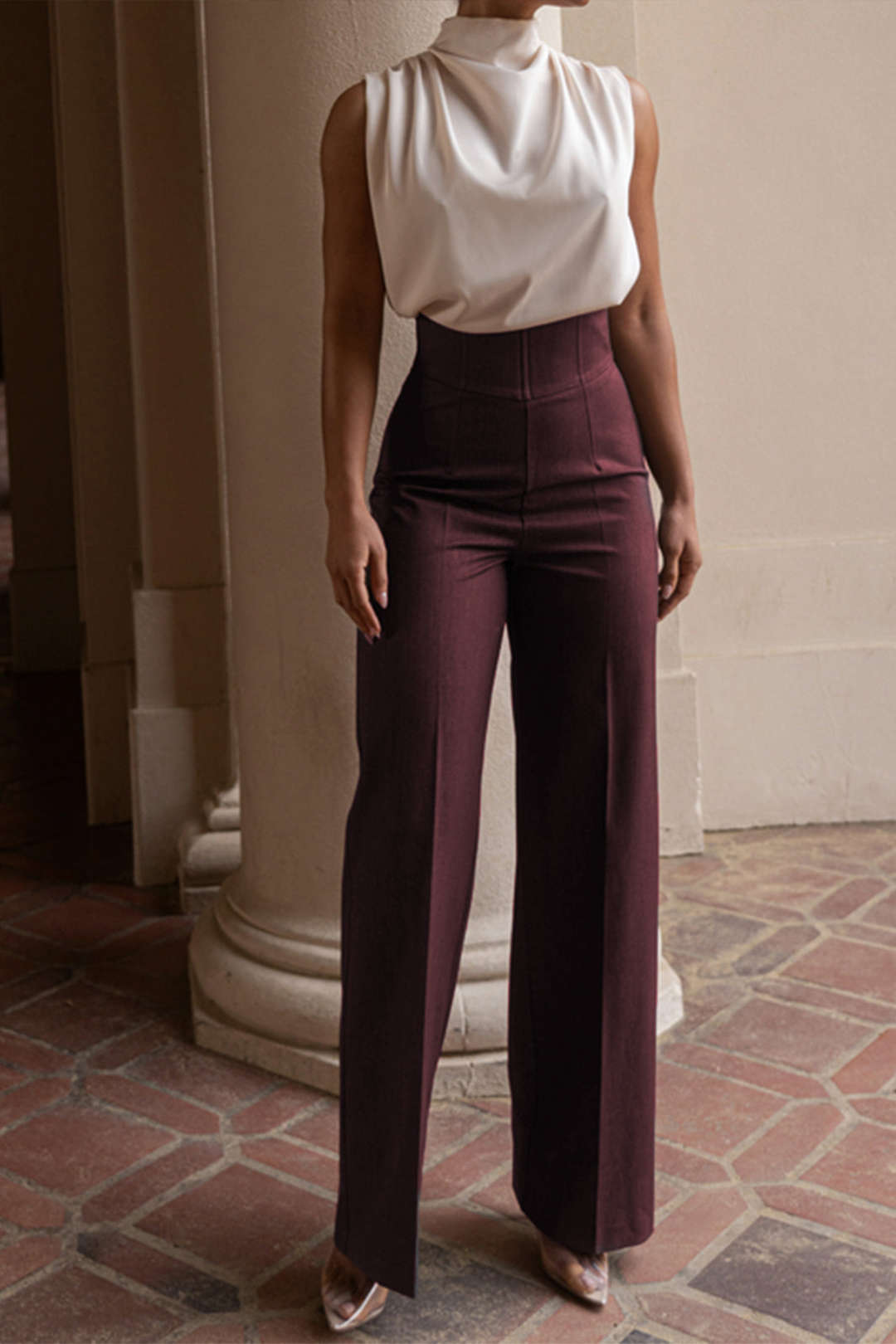 Basic High Waisted Wide Leg trousers