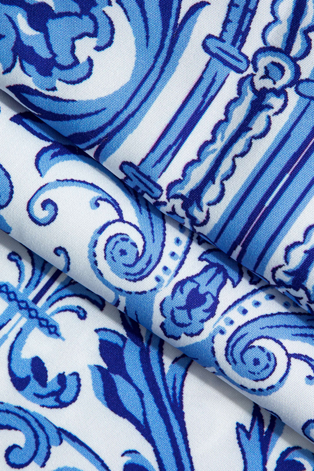 Barokke print gekruiste maxi-jurk