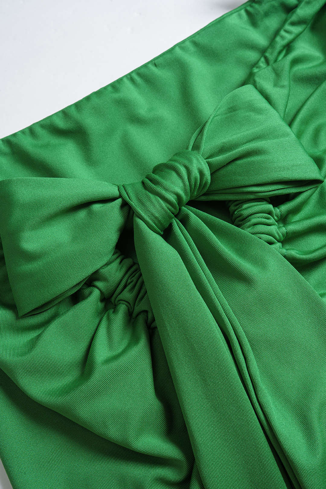 Asymmetric ruffle tank top and tie-up slit skirt set