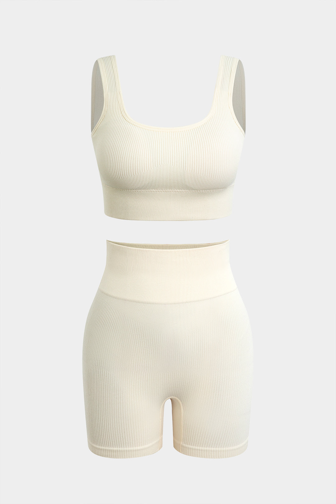 Basic yoga tank top and shorts set