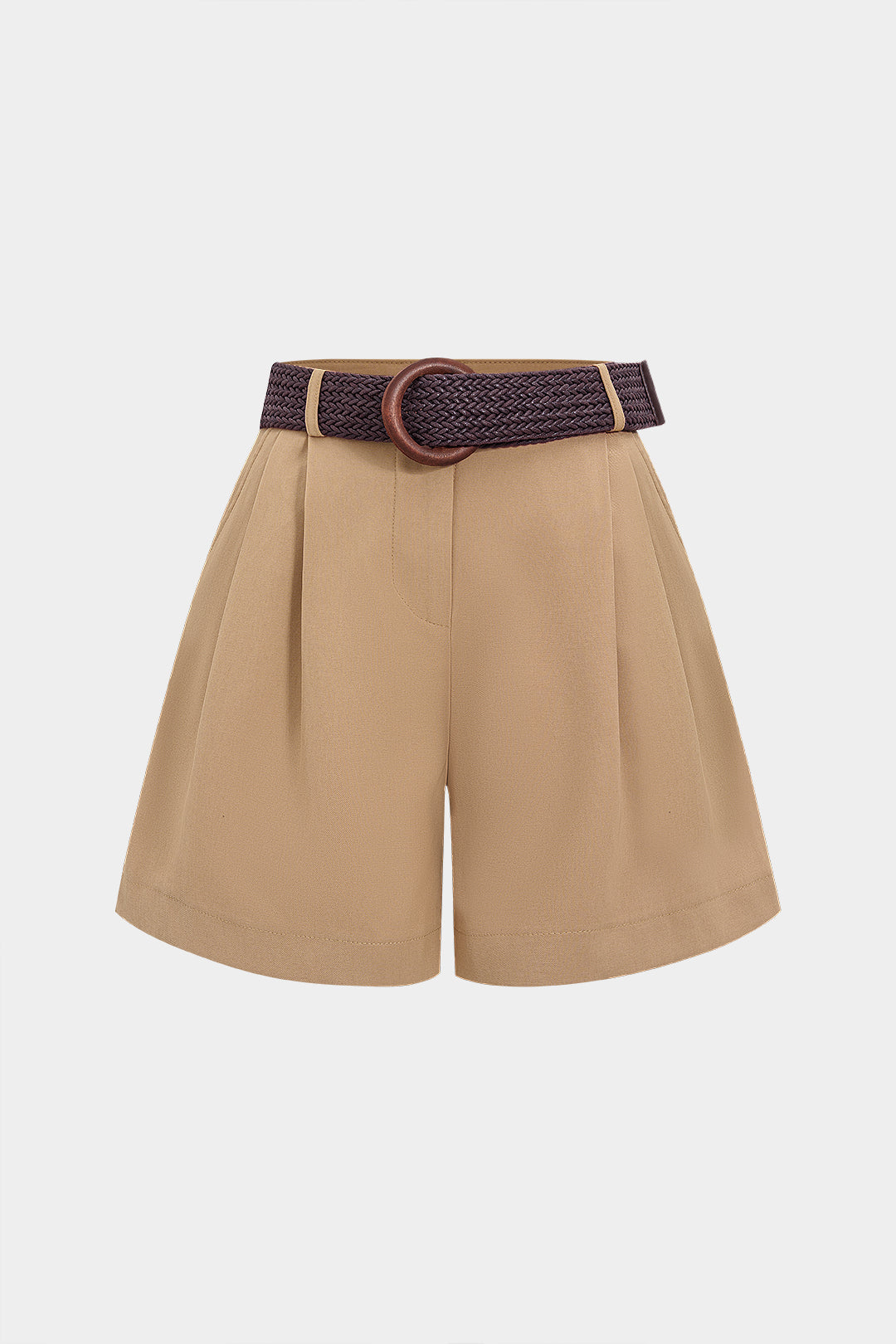Belted Ruched Shorts