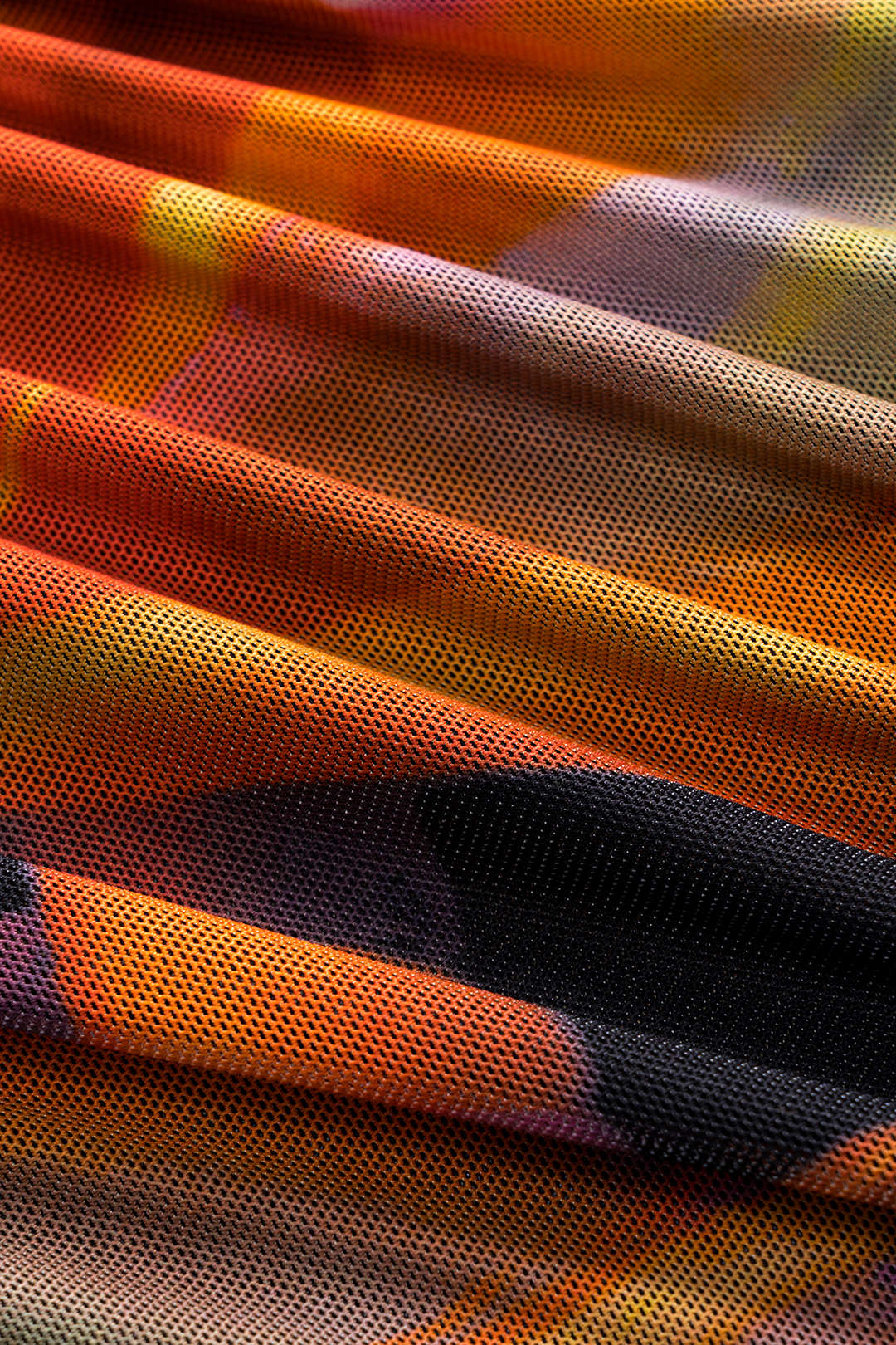 Abstract Print Mesh Strapless Bodysuit