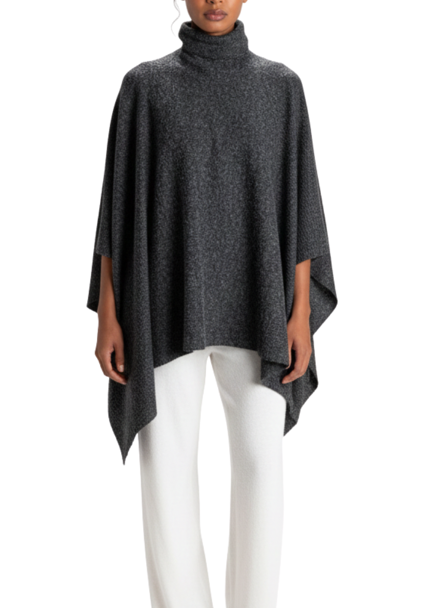 Ash Cape Relaxed Fit Turtleneck – Effortless Elegance with Flowing Silhouette 2