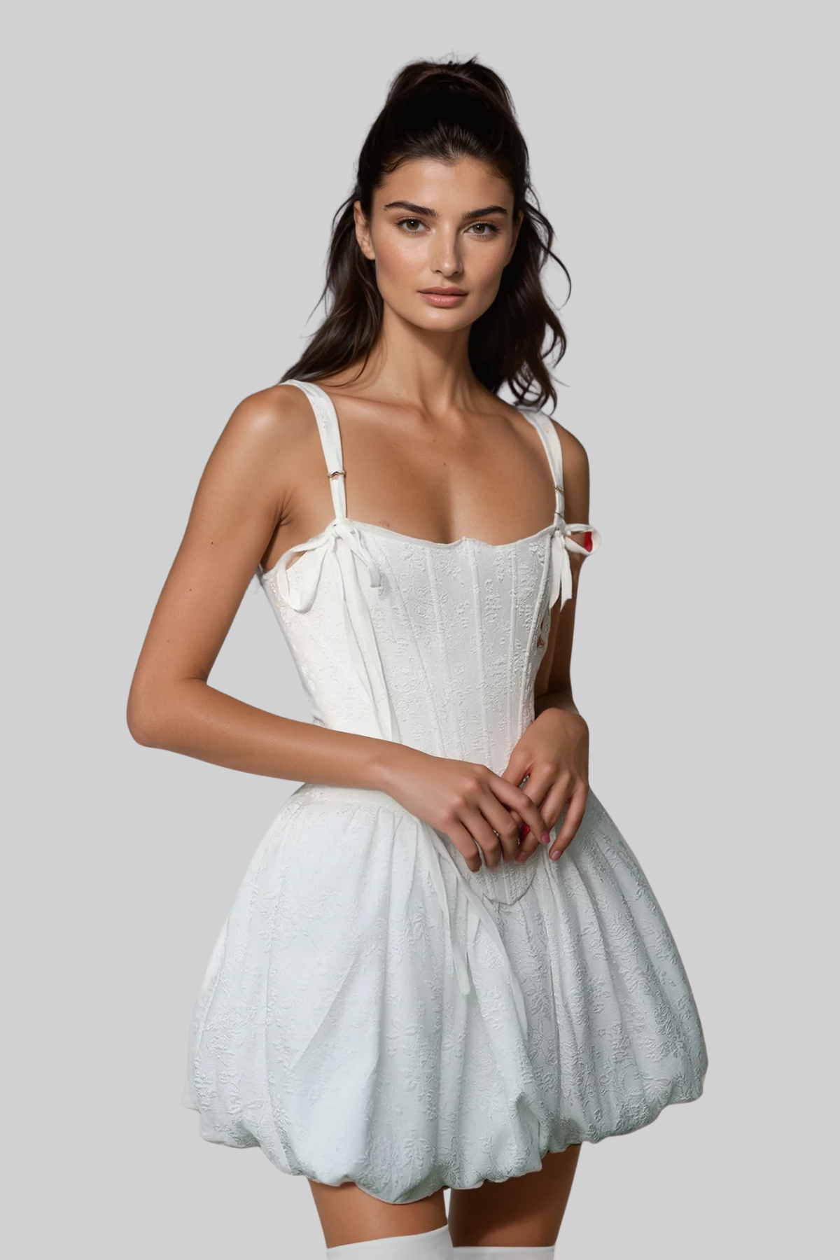Cesc Corset Puffy Mini Dress
