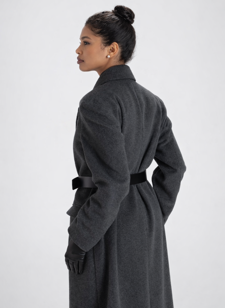 Charcoal Wool Coat – Elegant & Warm Winter Outerwear 1