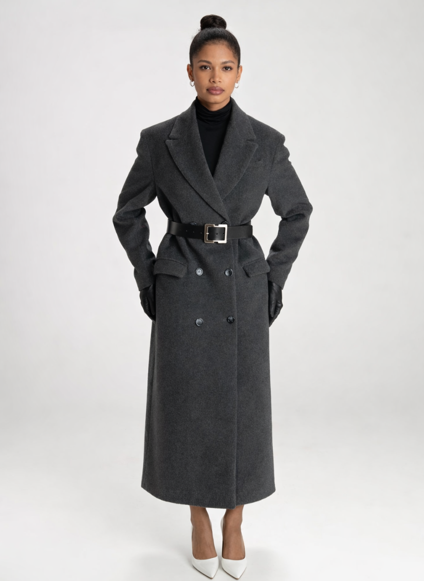 Charcoal Wool Coat – Elegant & Warm Winter Outerwear 2