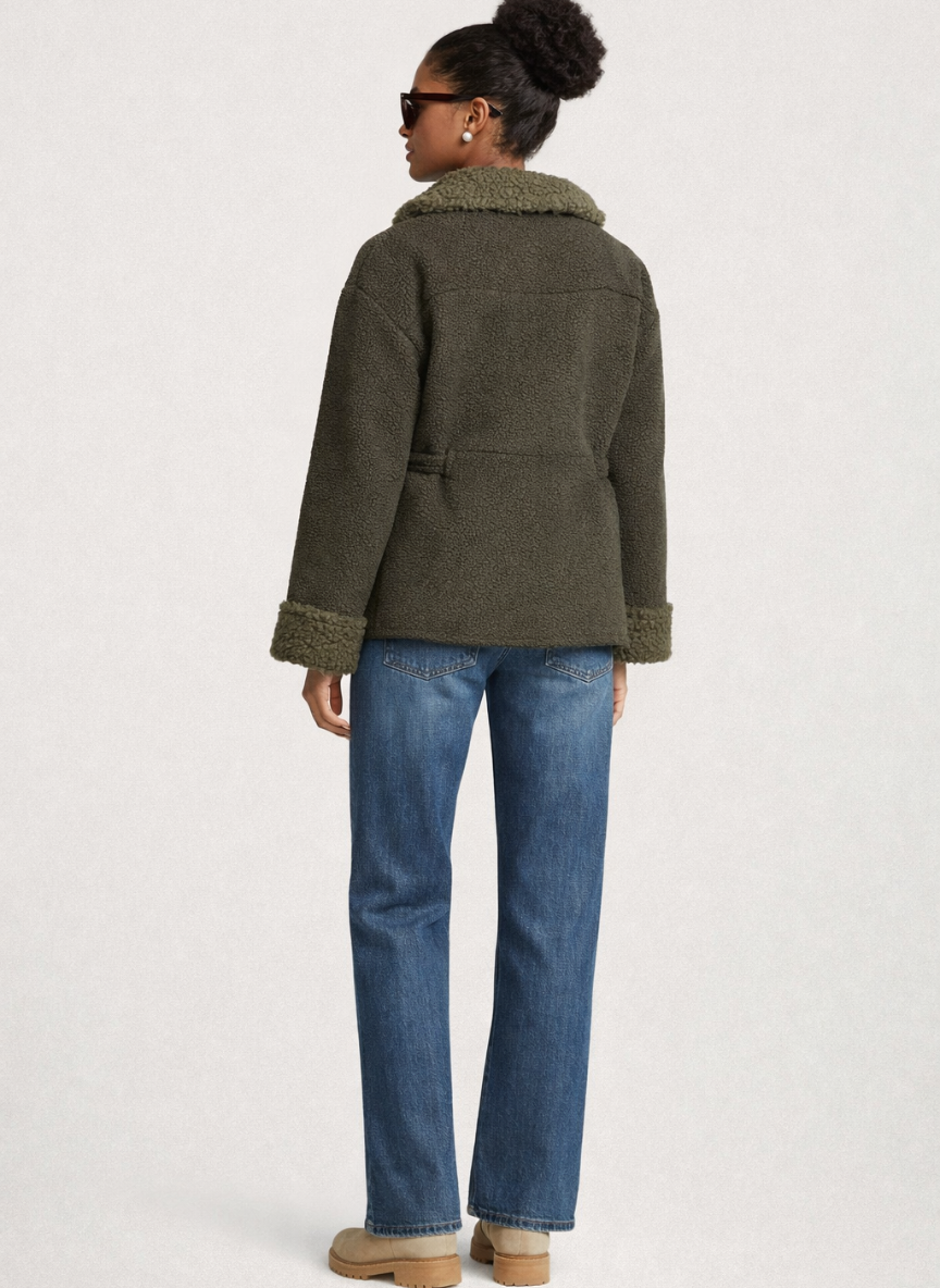 Cozy Suede Teddy Blazer – Chic and Warm Winter Outerwear 4