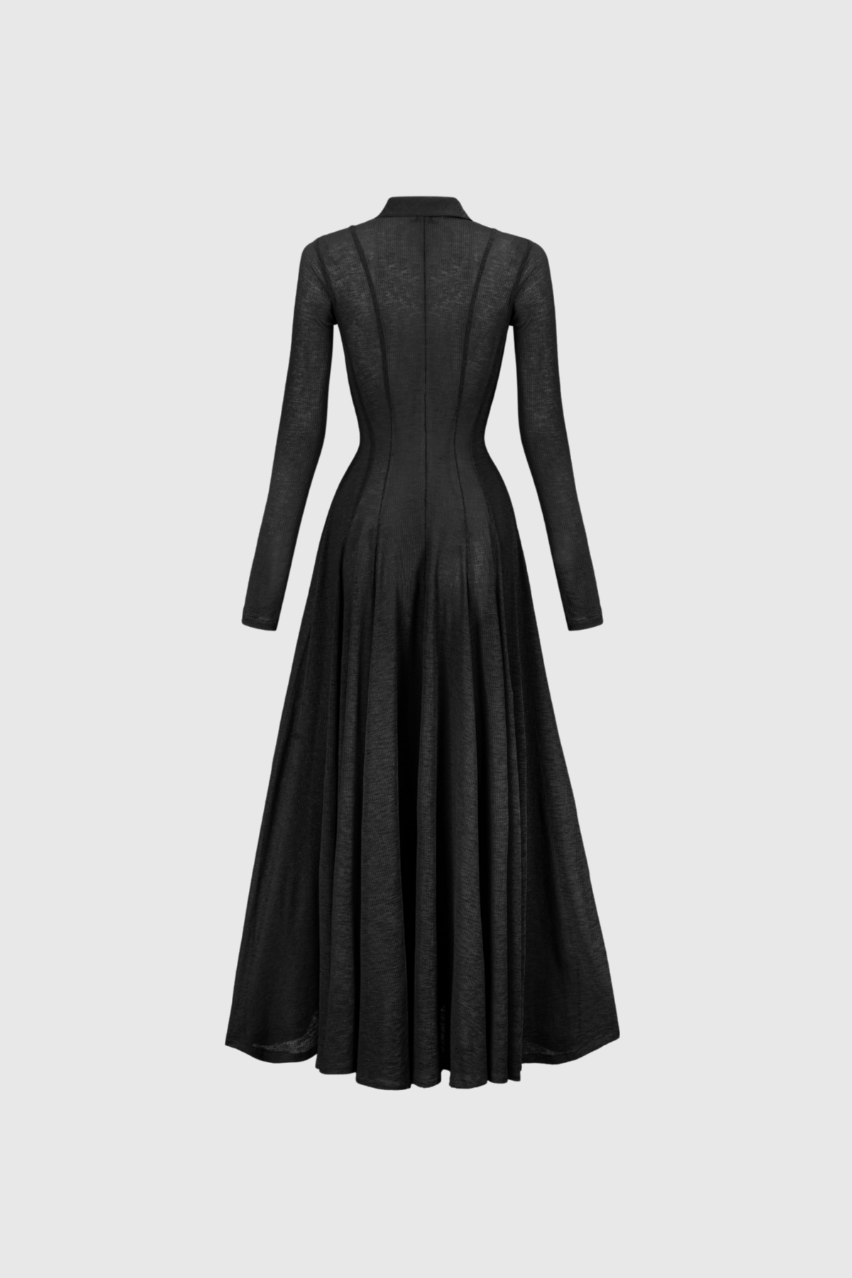 Long Sleeve Ruffle Knit Maxi Dress – Elegant Comfort & Refined Feminine Touch