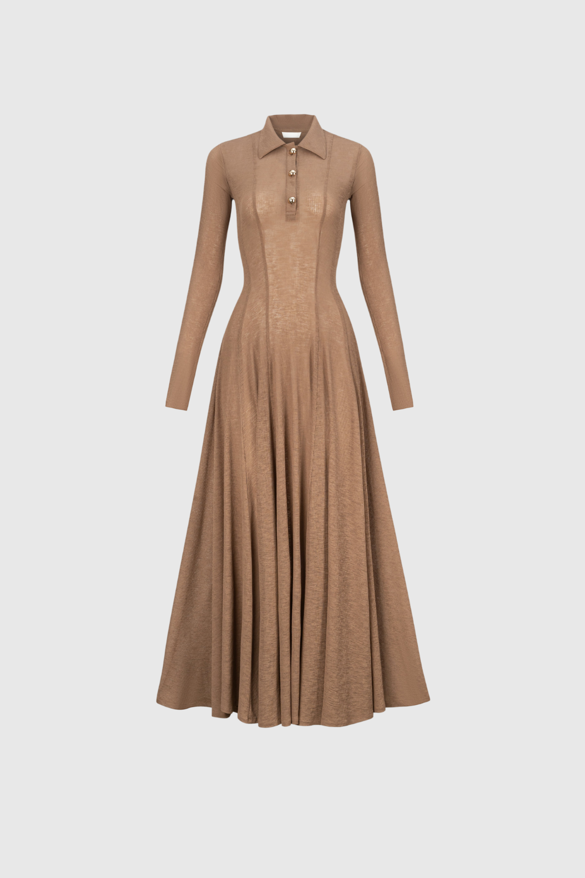 Long Sleeve Ruffle Knit Maxi Dress – Elegant Comfort & Refined Feminine Touch