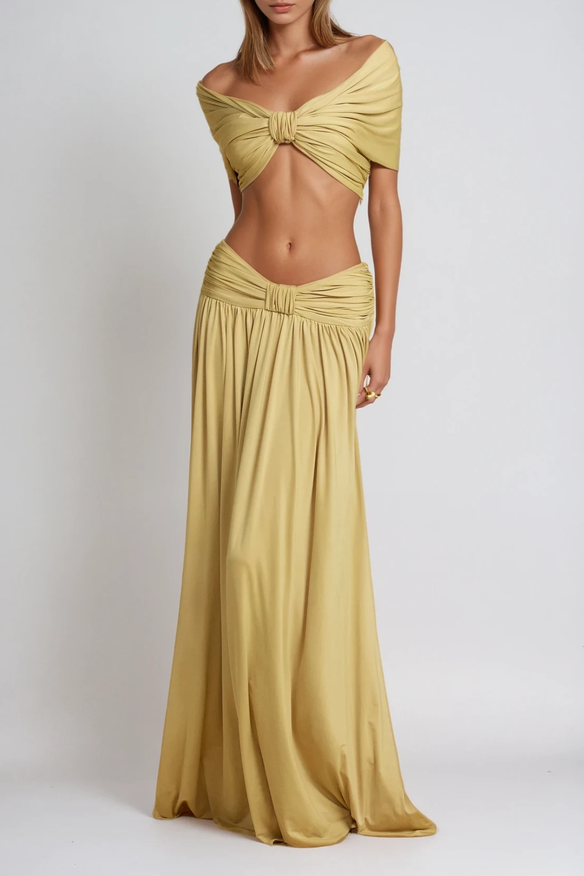 Darijus Off Shoulder Ruffle Skirt Set