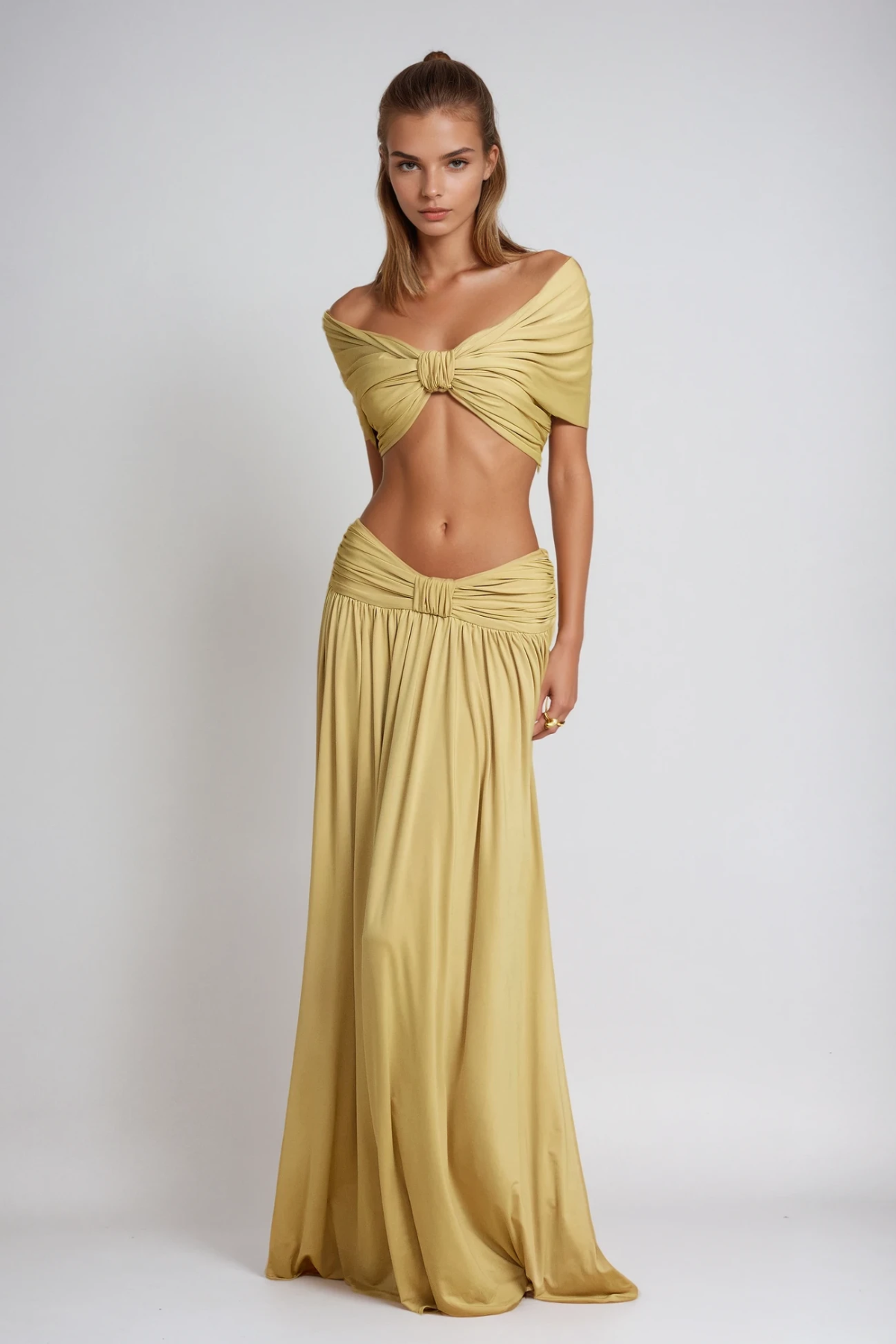 Darijus Off Shoulder Ruffle Skirt Set