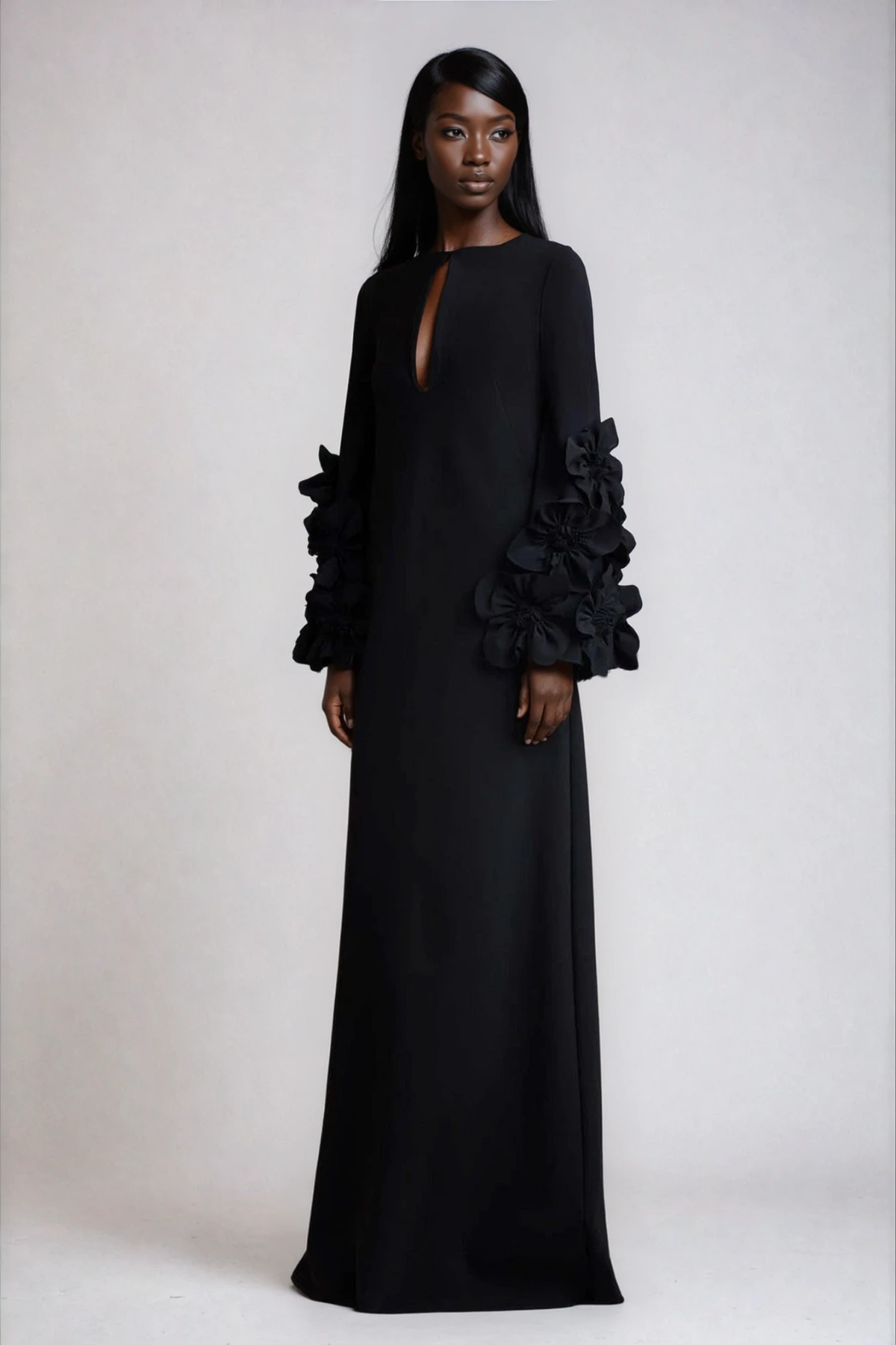 Diadumenus Cutout Flower Maxi Dress