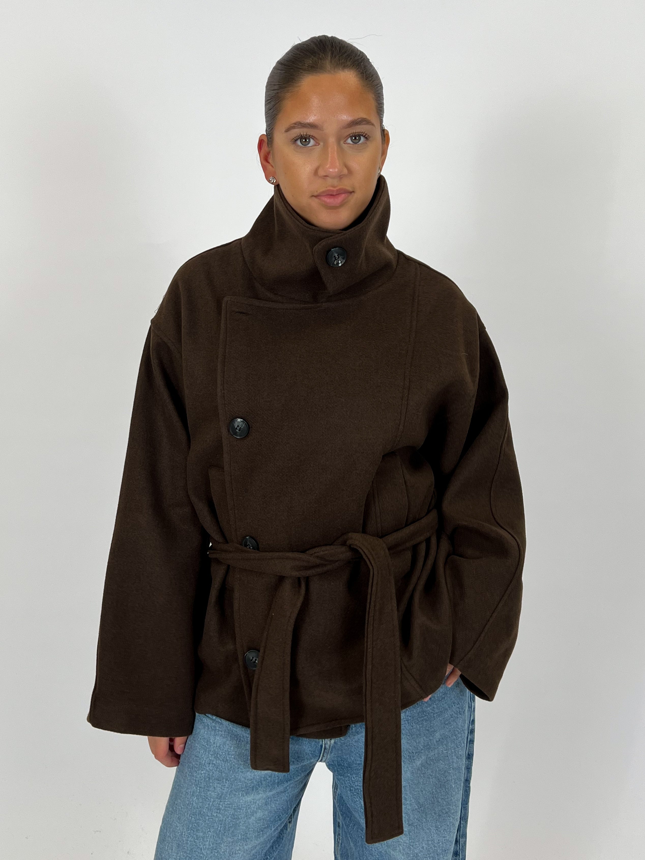 BIG COLLAR TRENCH CHOCO