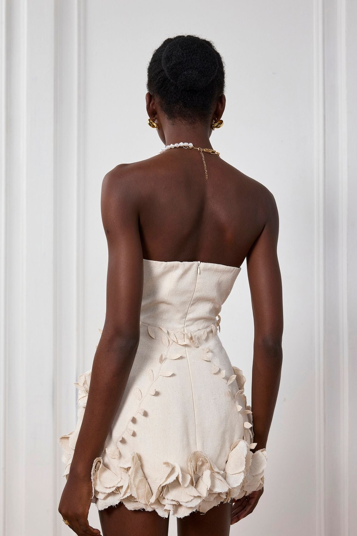 Eleanora Corset Flower Off Shoulder Mini Dress