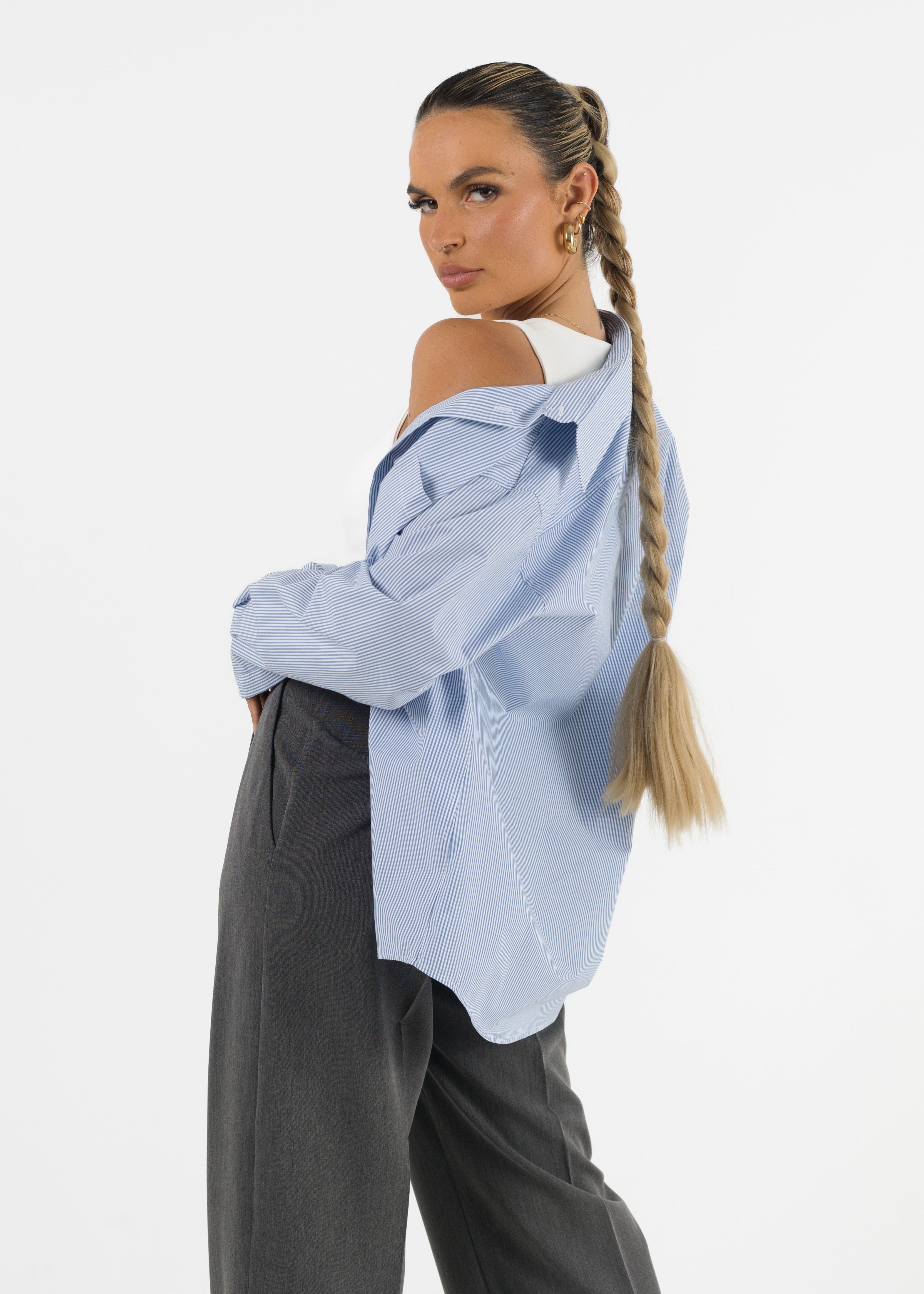 The Dad Shirt - Blue & White Stripes