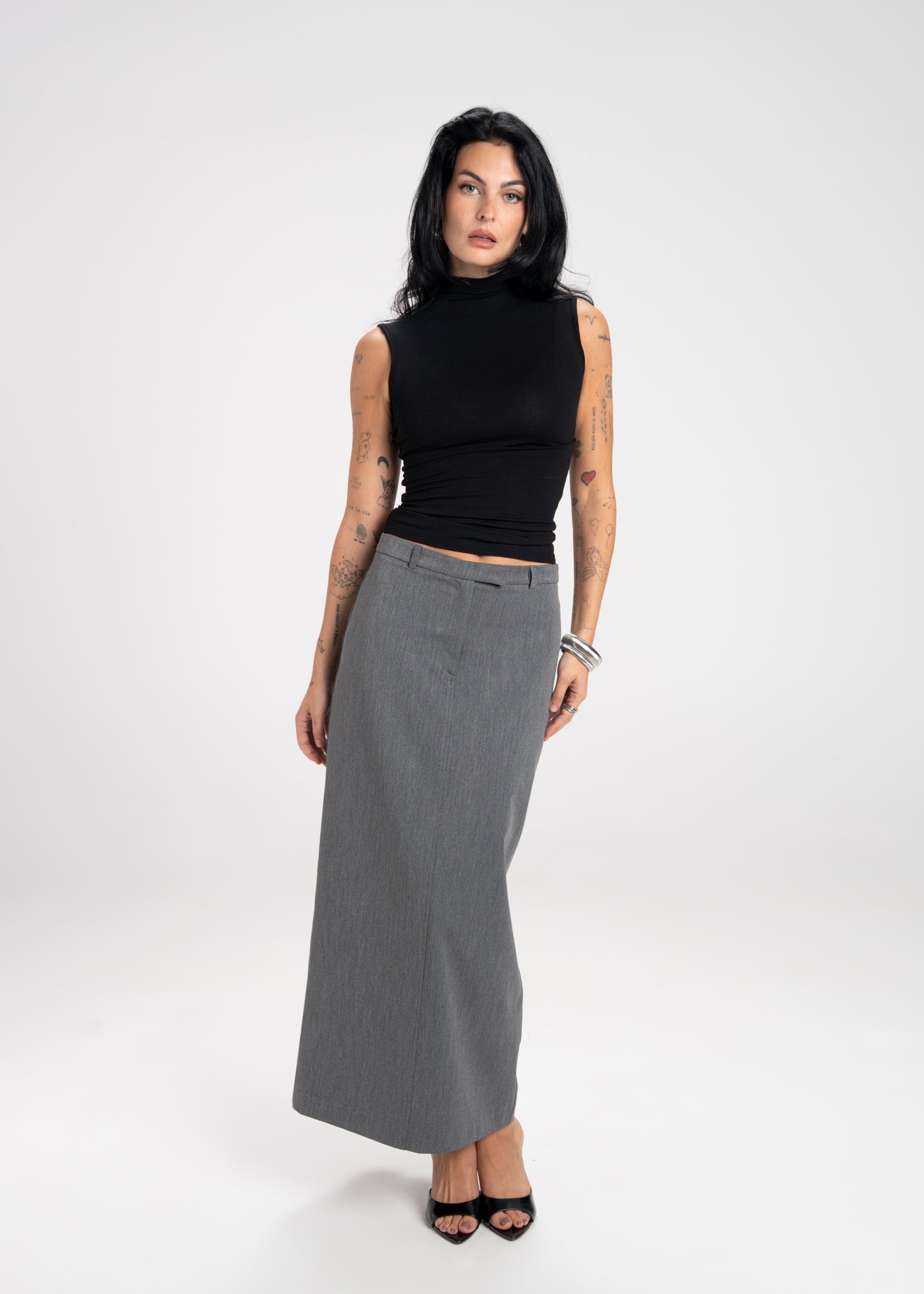 Women’s Structured Mid-Rise Tailored Skirt – Wrinkle-Resistant Straight Fit