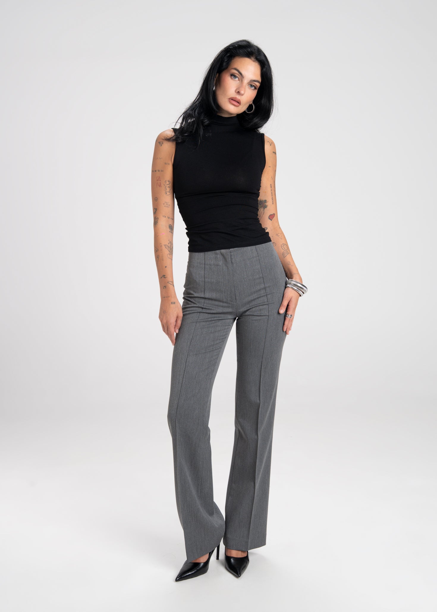 Jagger Flare Trousers - Black