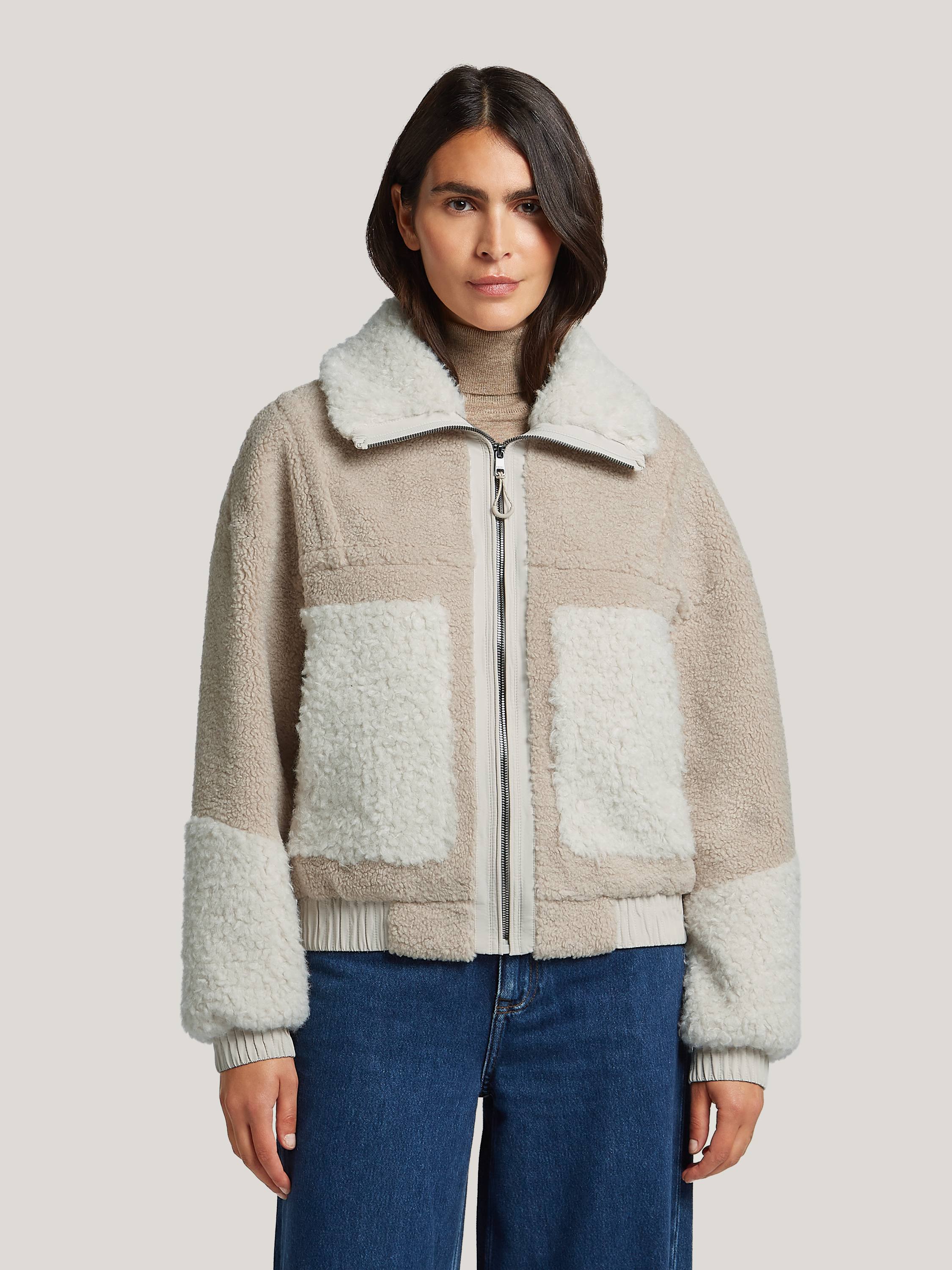 Luxury Teddy Fabric Jacket – Cozy & Stylish Outerwear with Unique Details