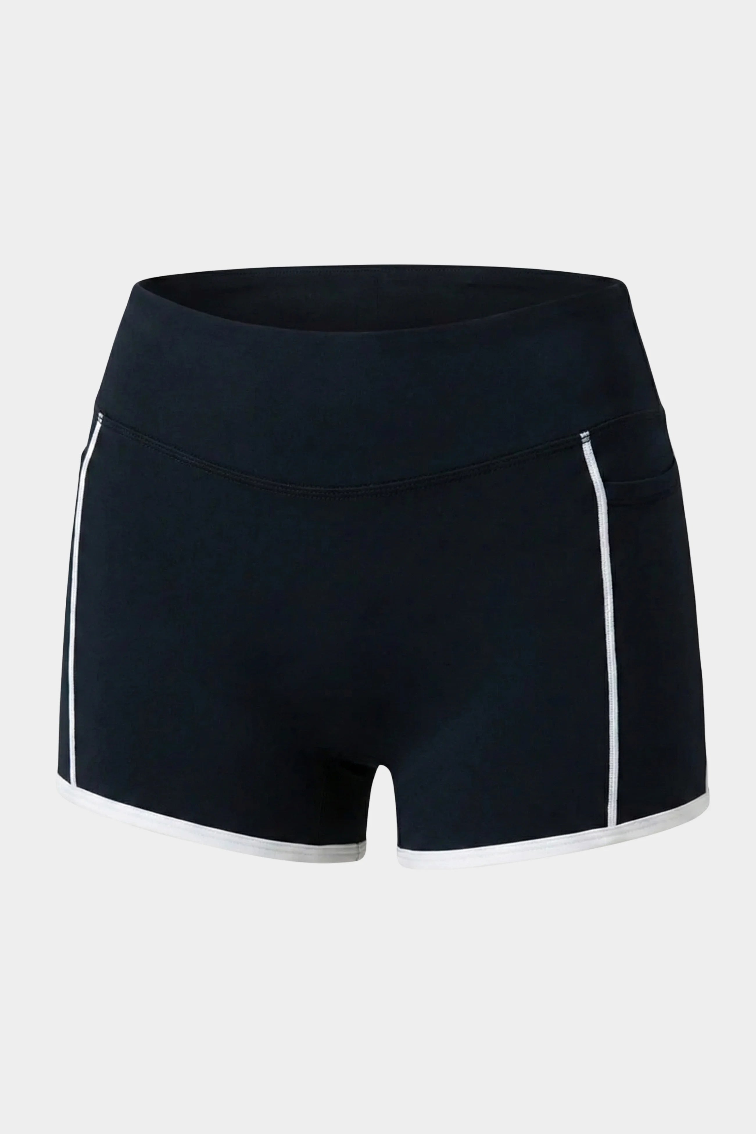 LEWAIR's V-Waist Sculpting Active Shorts – Seamless Black Compression Fit 4