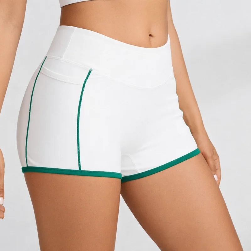 LEWAIR's V-Waist Sculpting Active Shorts – Seamless White Compression Fit 1