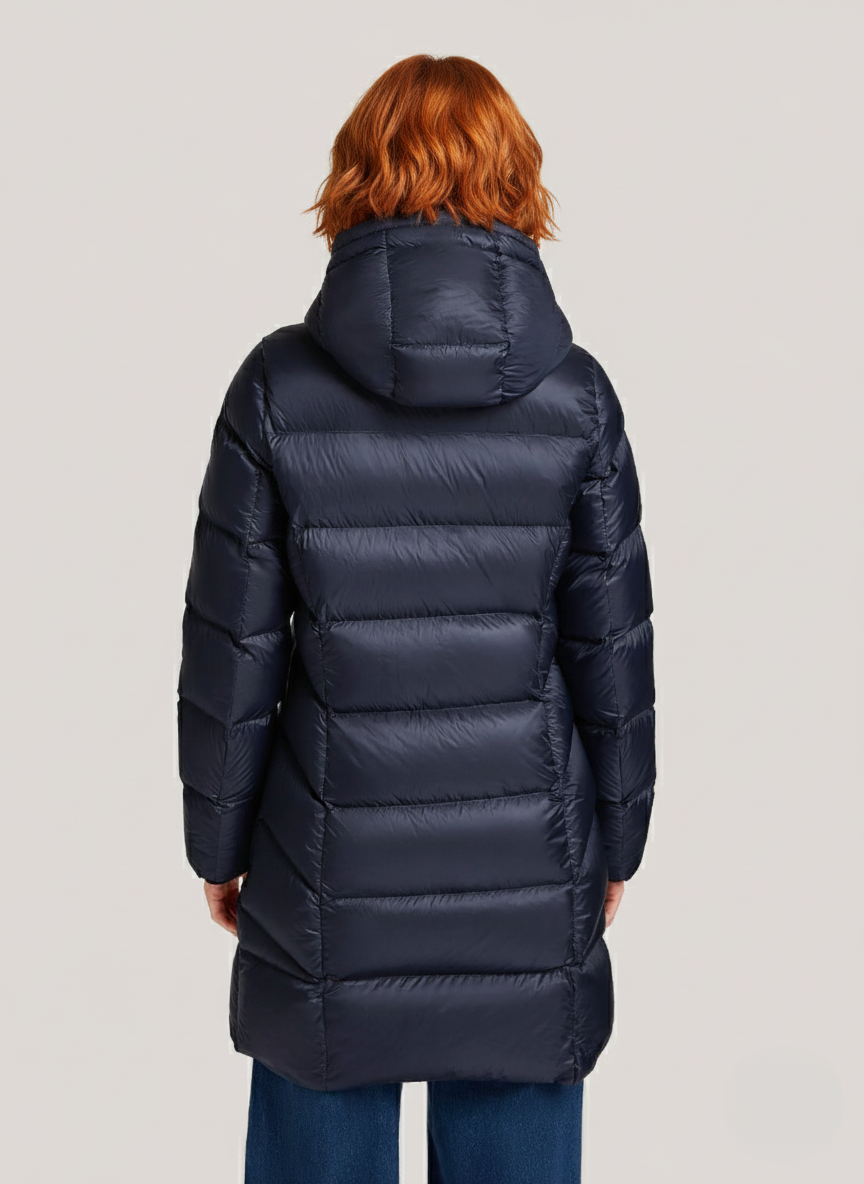 Naomi's Lightweight Down Jacket – Oversized Hood & Cozy Warmth for Winter | NAVY 2