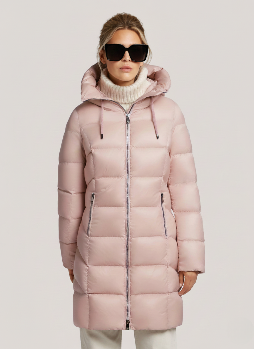 Naomi's Lightweight Down Jacket – Oversized Hood & Cozy Warmth for Winter | PINK 1